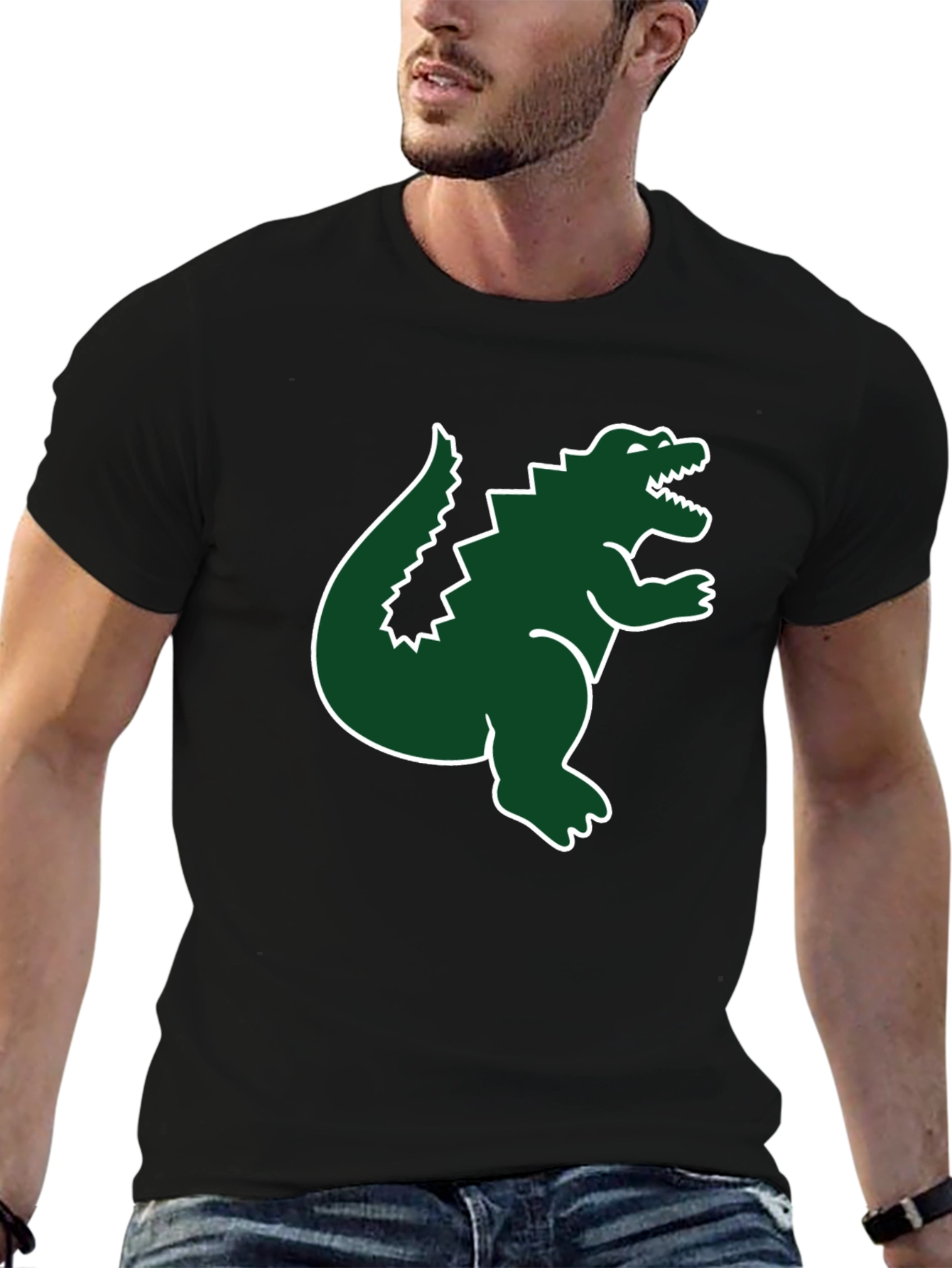 Dinosaur Graphic Tee - Mens Black T-Shirt