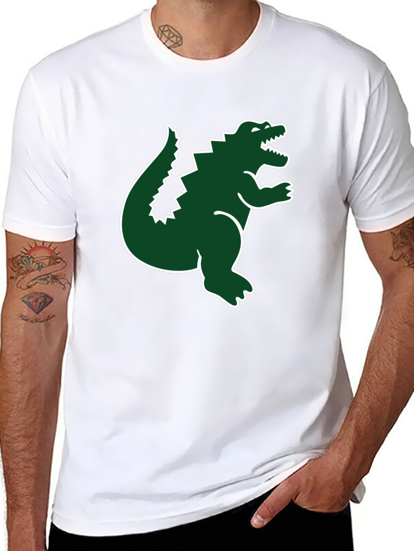 Dinosaur Graphic Tee - Mens Black T-Shirt