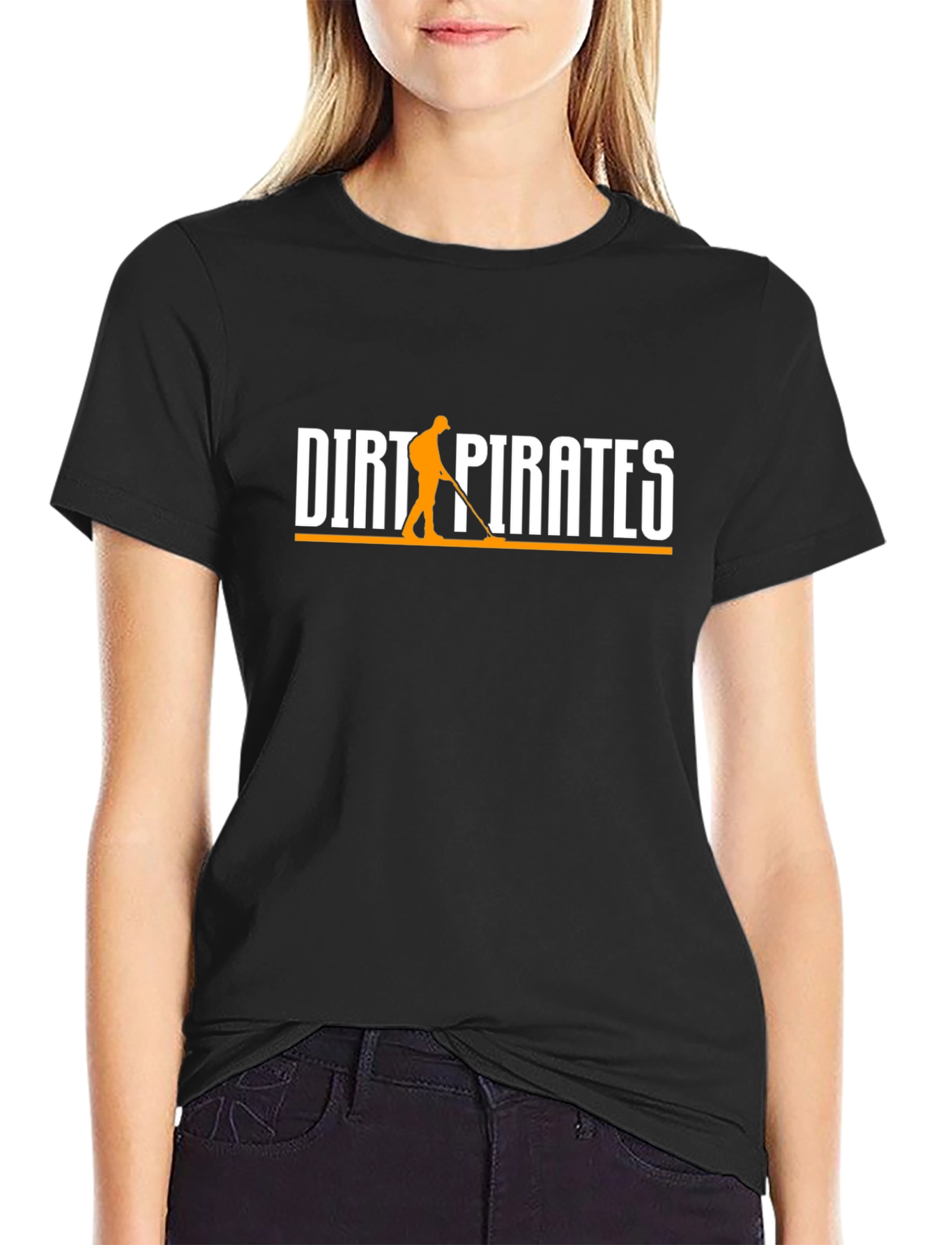 Dirt Pirates Black T-Shirt - Metal Detecting Hobby