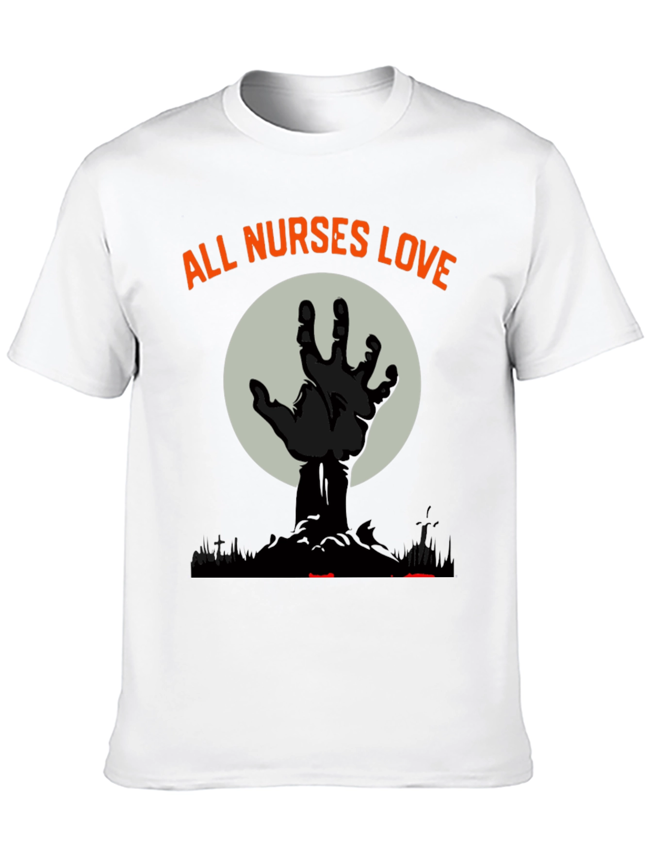 Nurses Halloween T-Shirt - Zombie Hand Graphic Tee