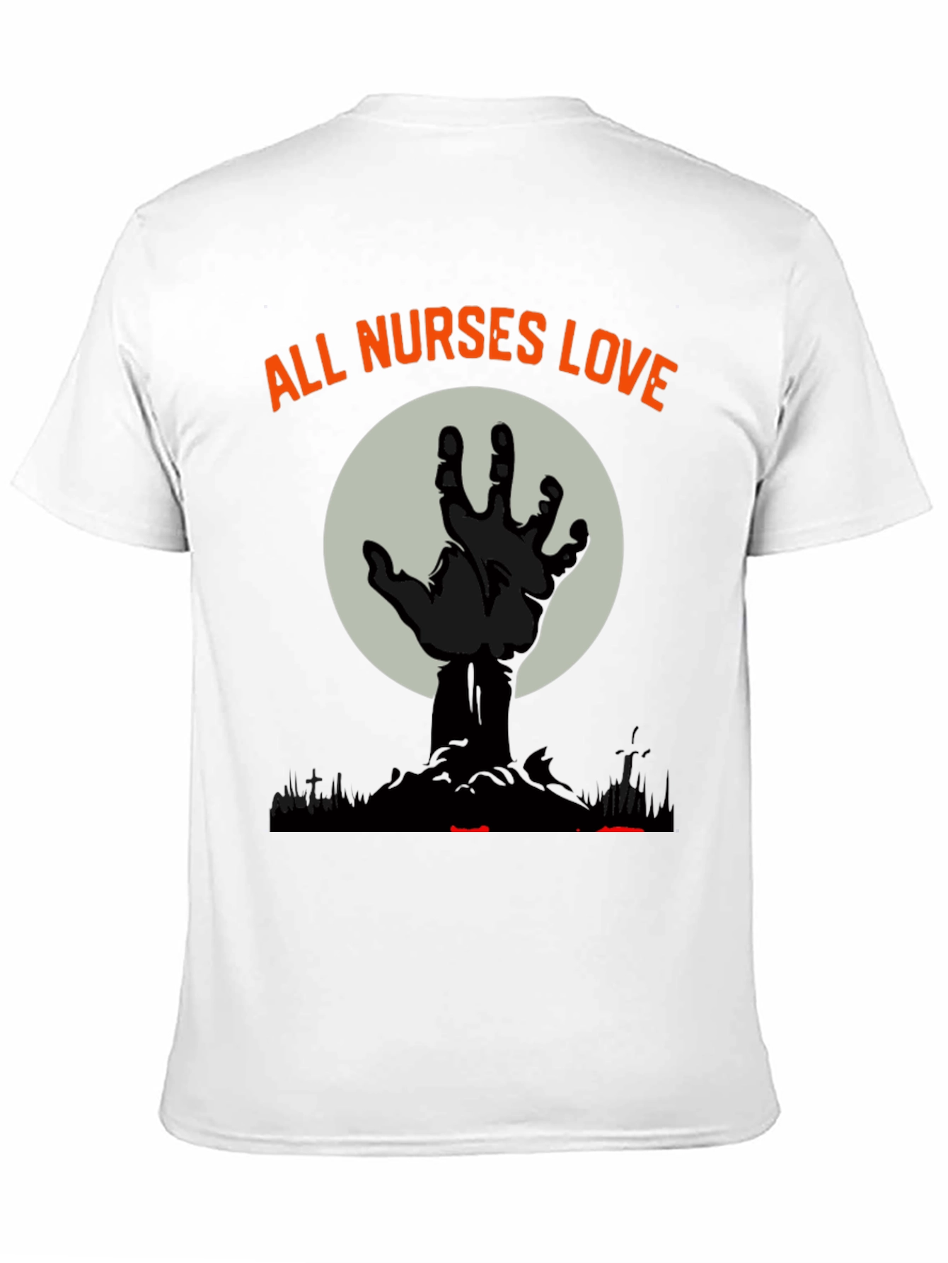 Nurses Halloween T-Shirt - Zombie Hand Graphic Tee
