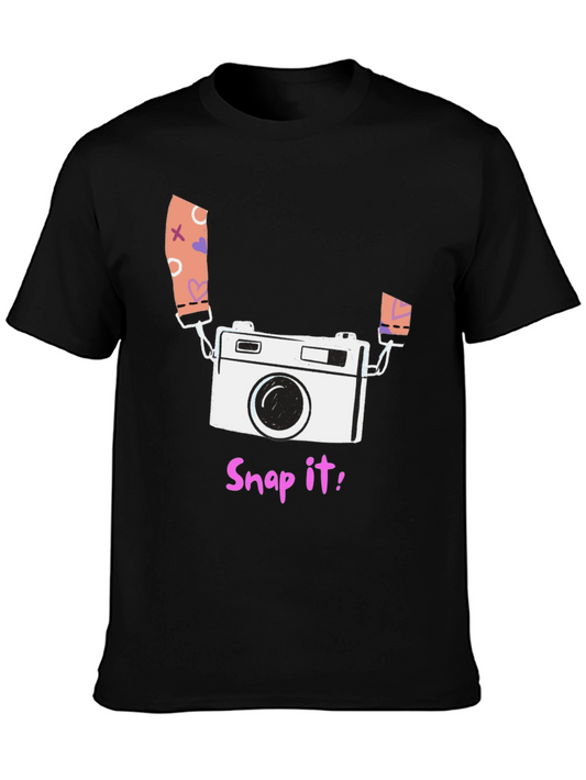 Snap It! Camera Graphic Tee - Stylish Casual Wear