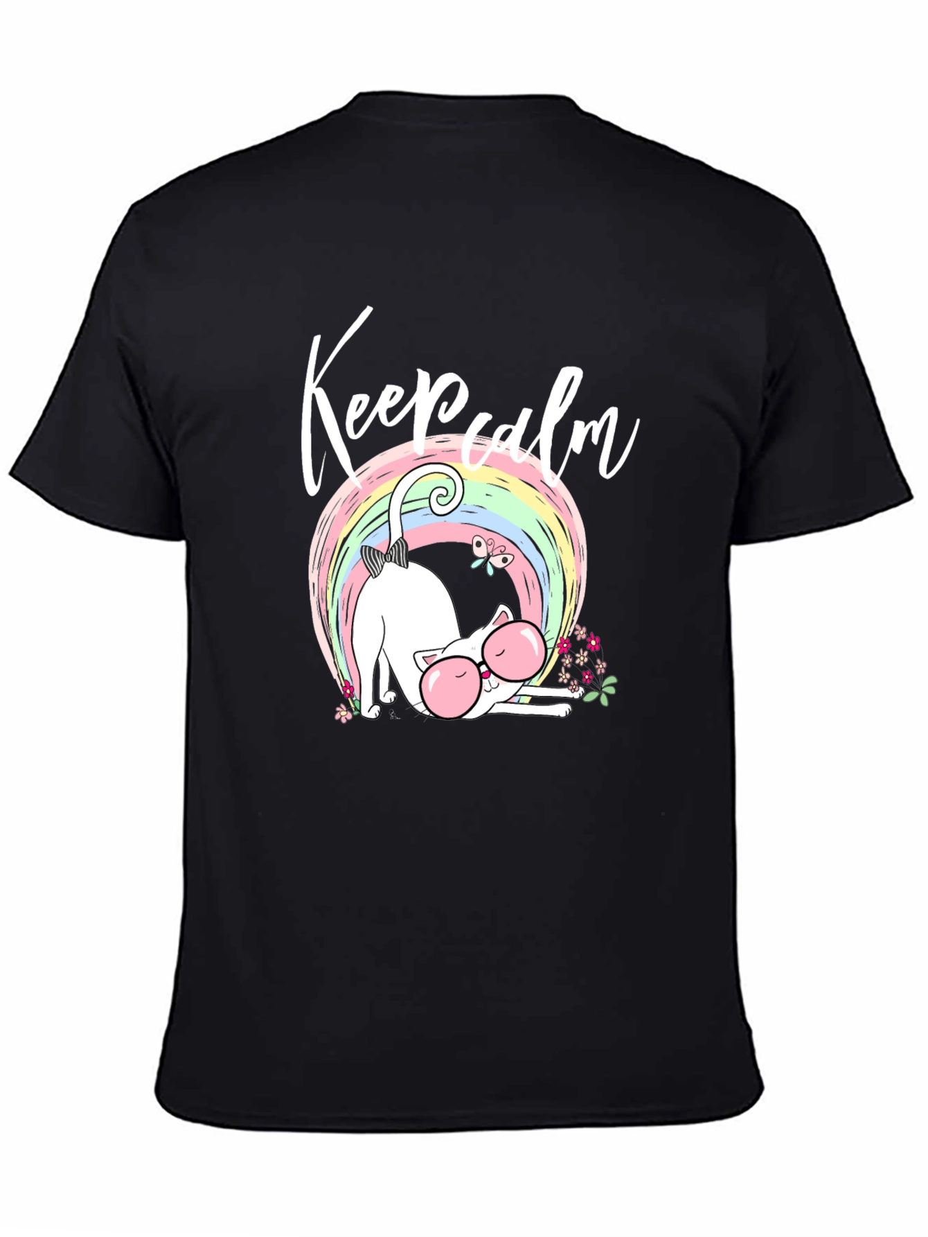 Keep Calm Cat Rainbow T-Shirt