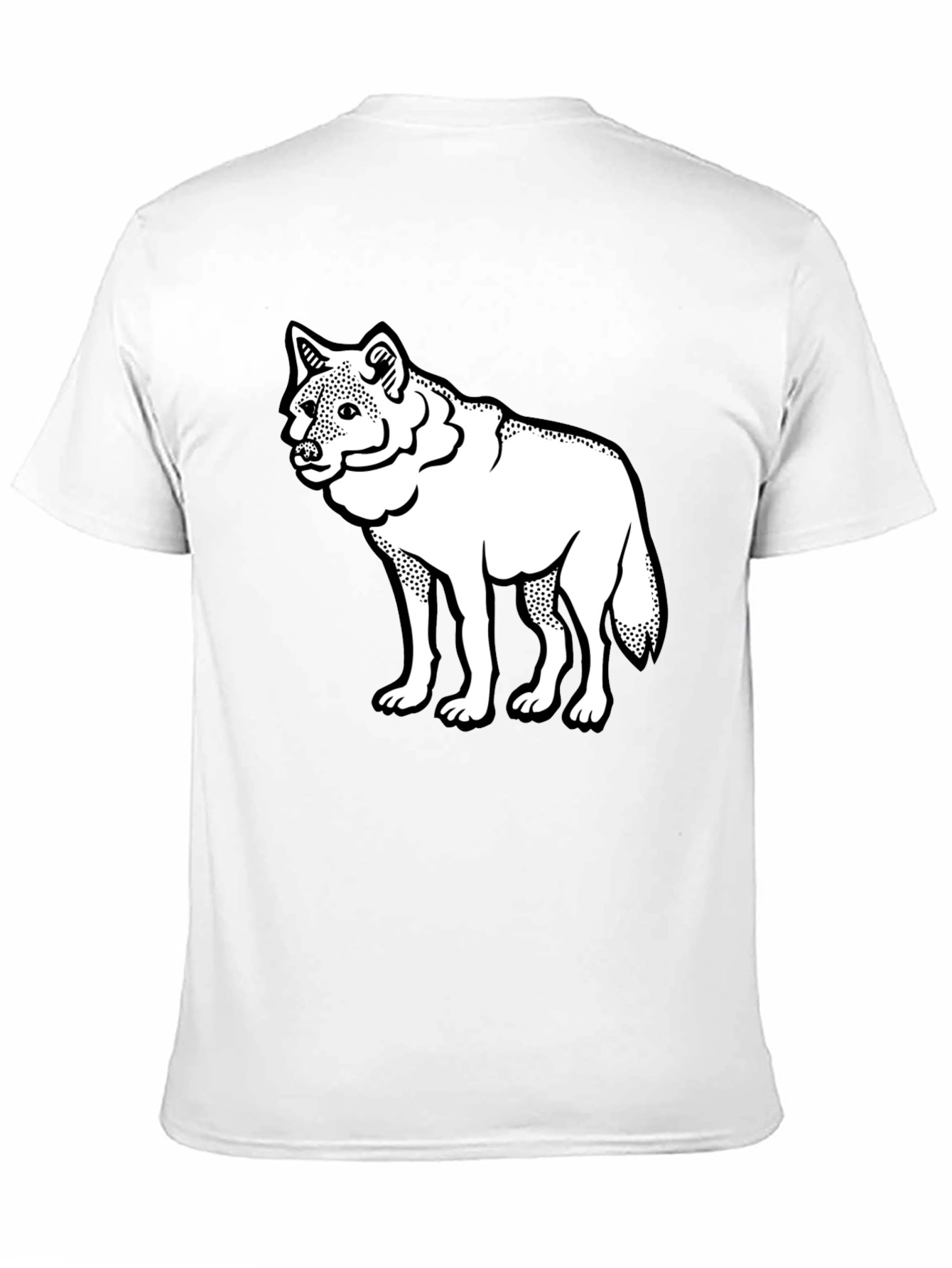 Wolf Graphic Tee - Mens Black Cotton T-Shirt