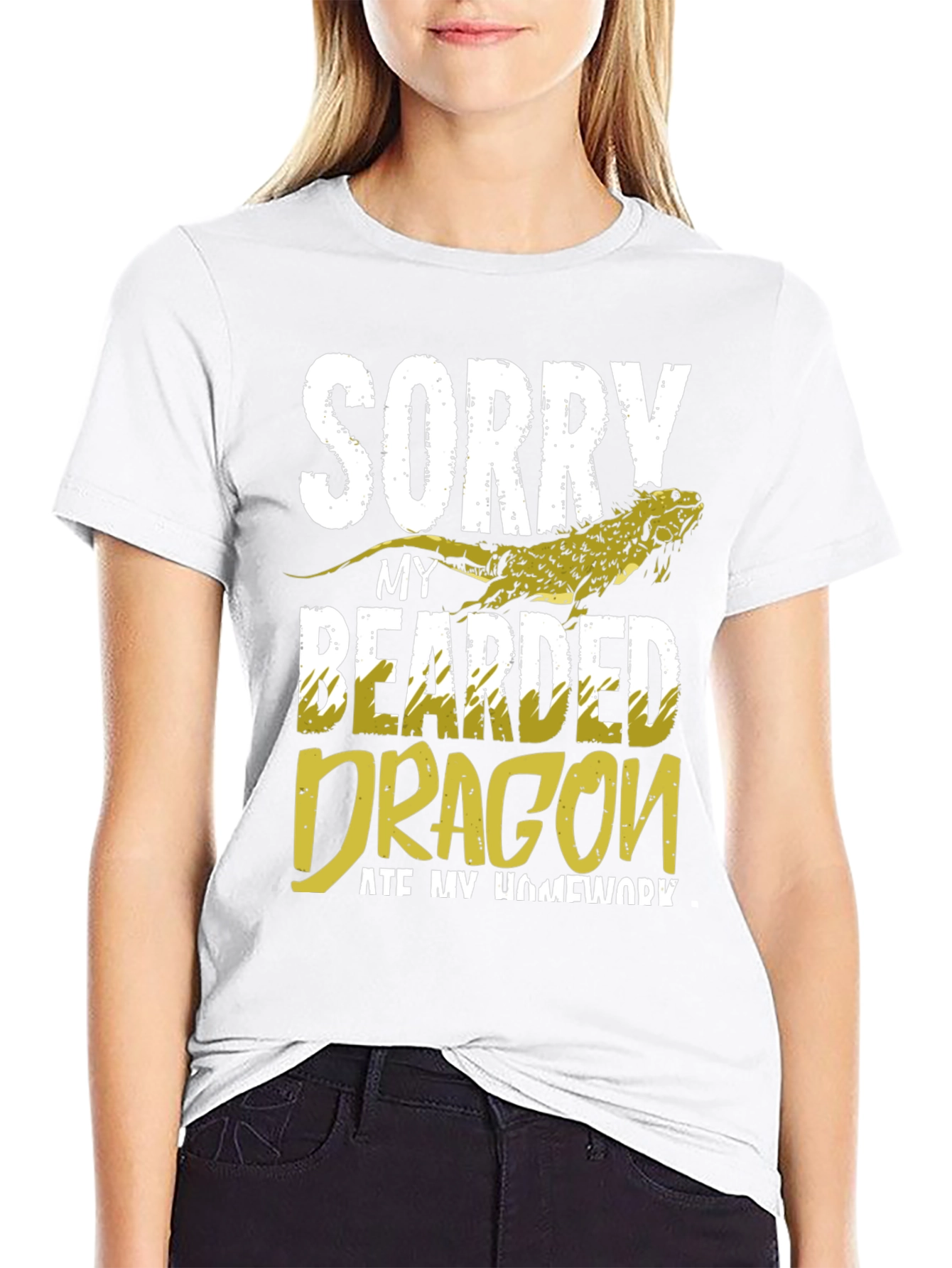 Bearded Dragon Ate My Homework Funny Graphic Tee