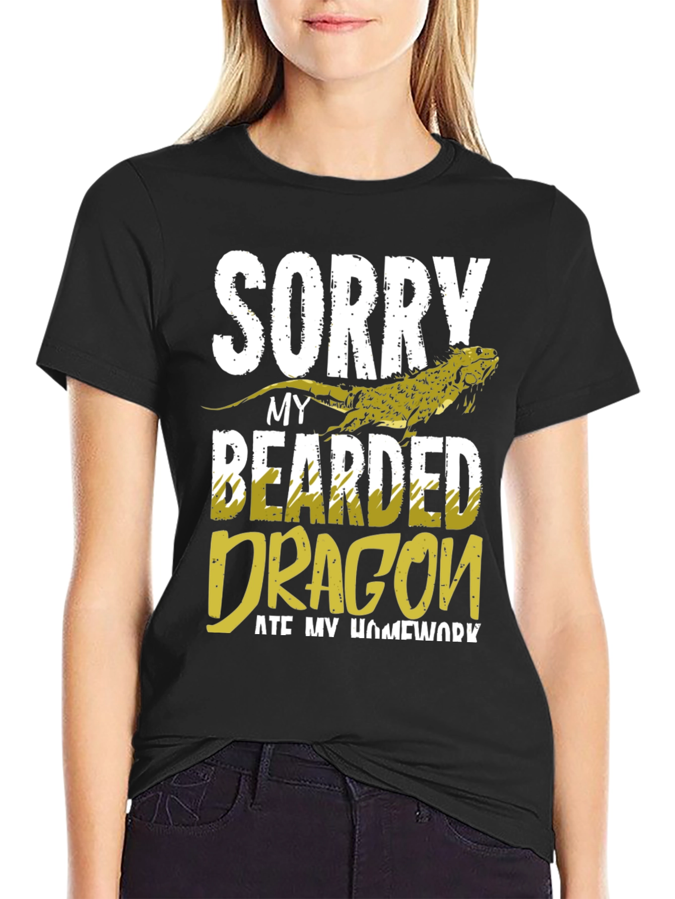 Bearded Dragon Ate My Homework Funny Graphic Tee