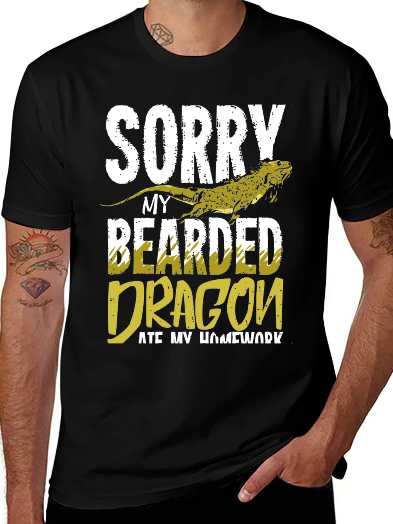 Bearded Dragon Ate My Homework Funny Graphic Tee