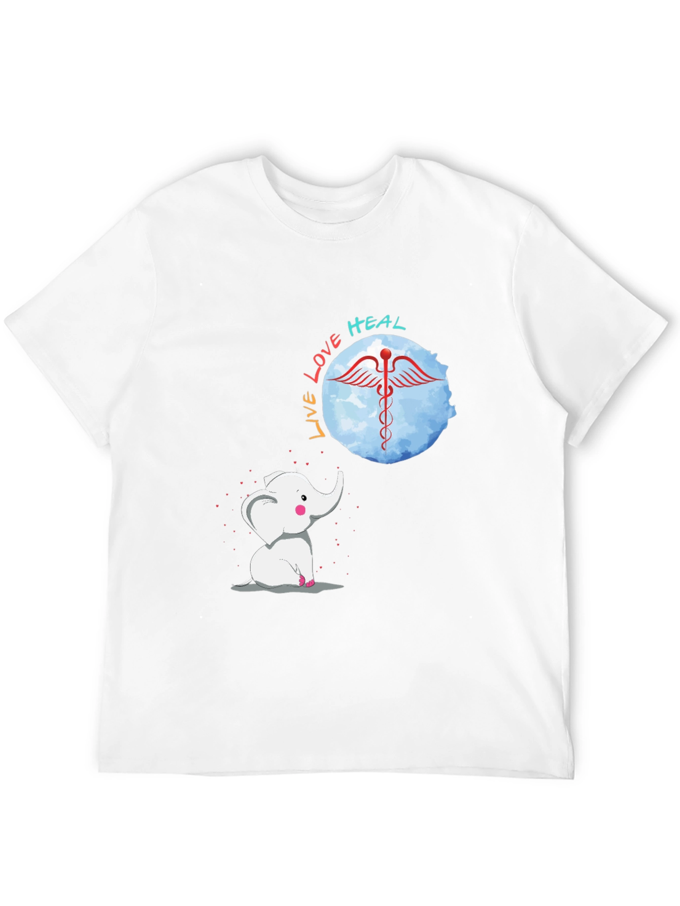 Elephant Live Love Heal Graphic T-Shirt