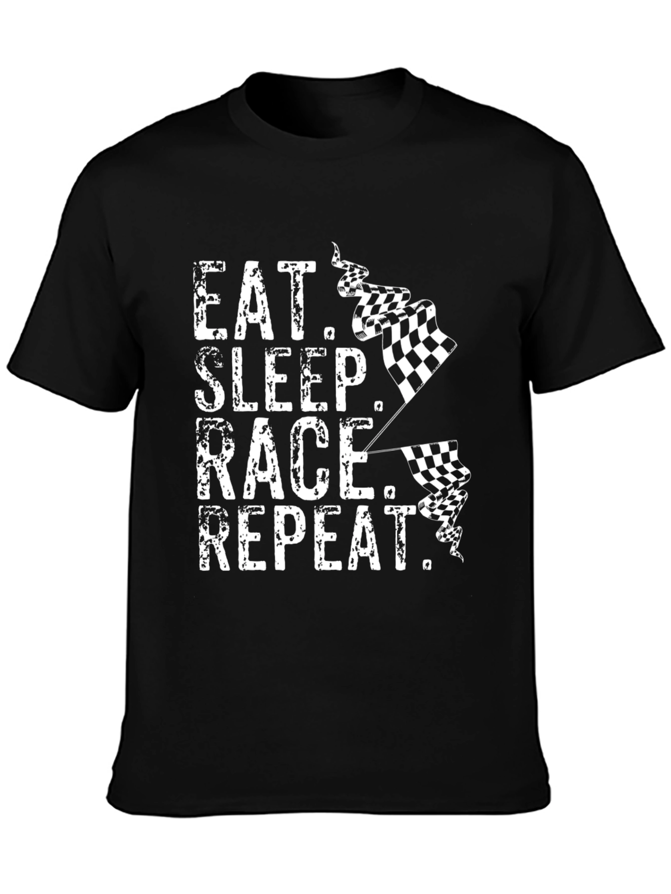 Eat Sleep Race Repeat T-Shirt - Racing Fan Apparel