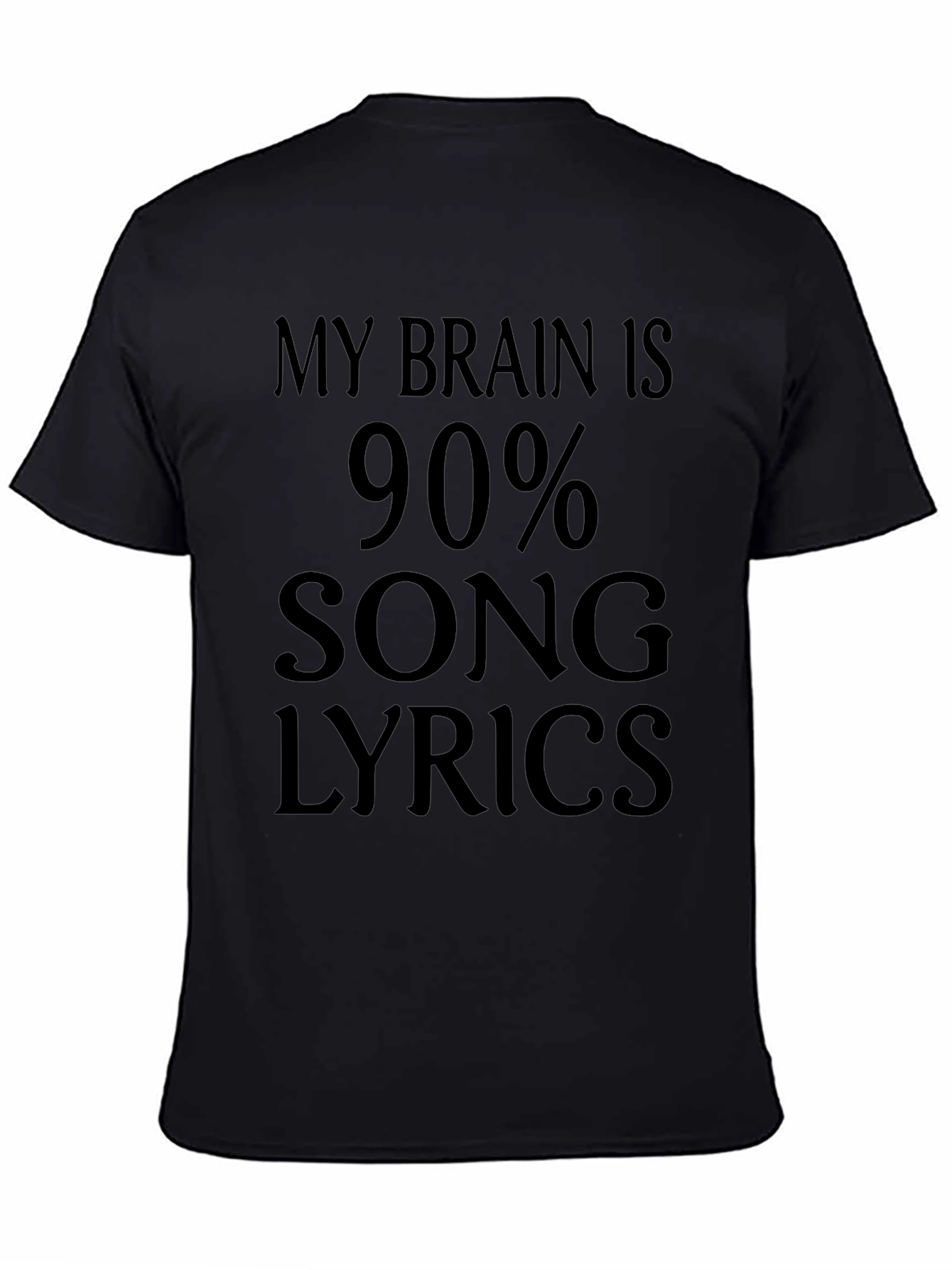 My Brain is 90% Song Lyrics T-Shirt
