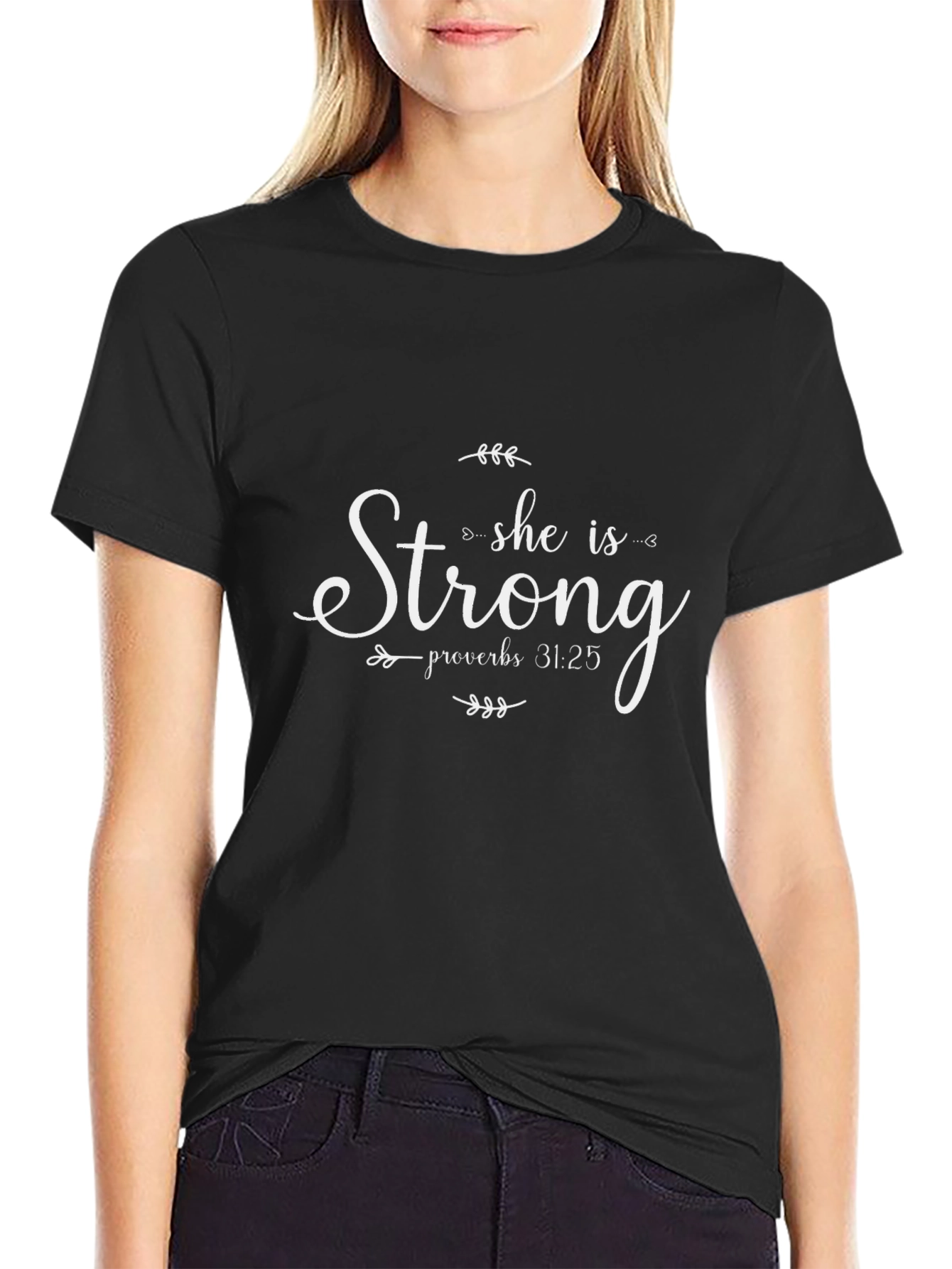 She is Strong Proverbs T-Shirt