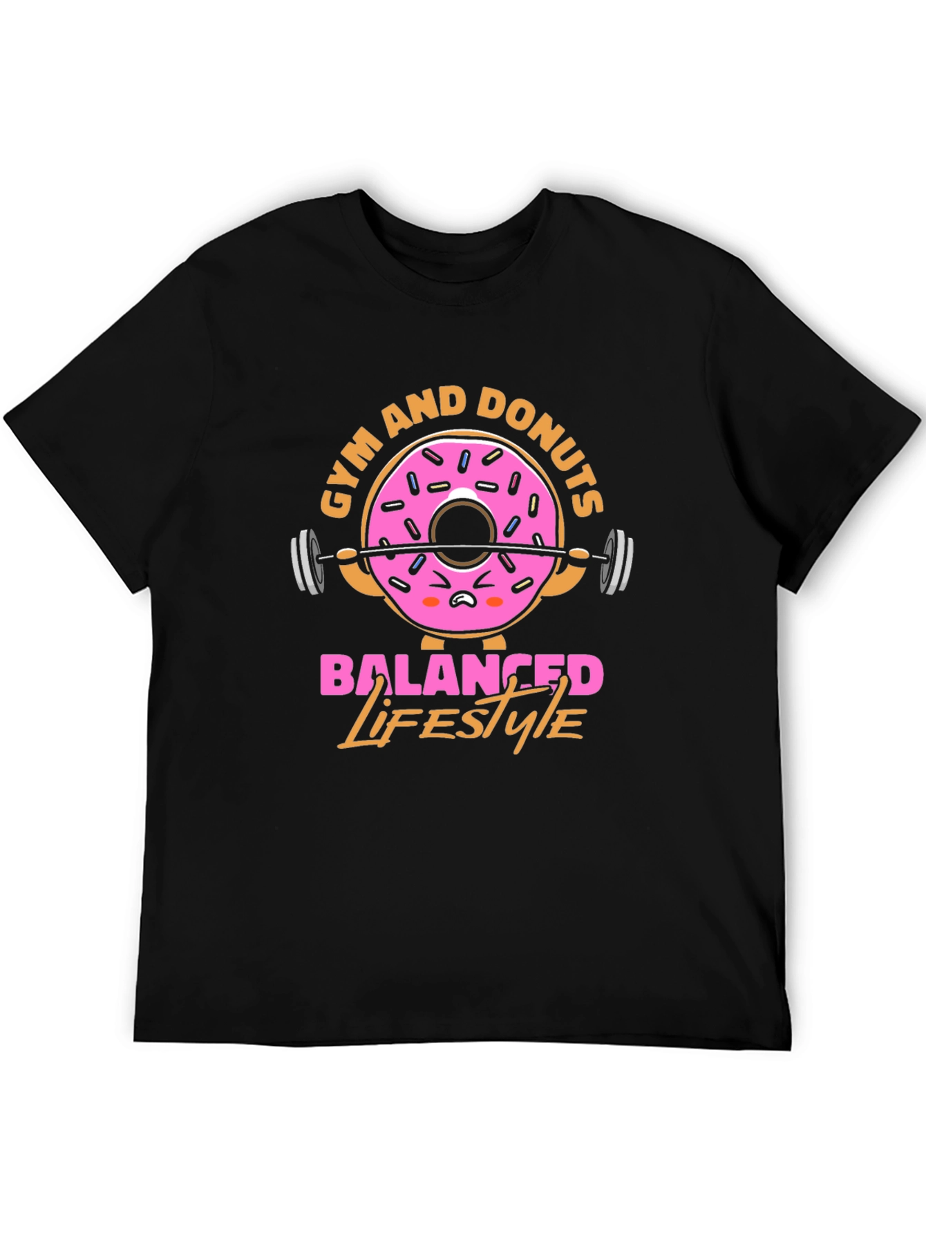 Gym and Donuts Balanced Lifestyle T-Shirt