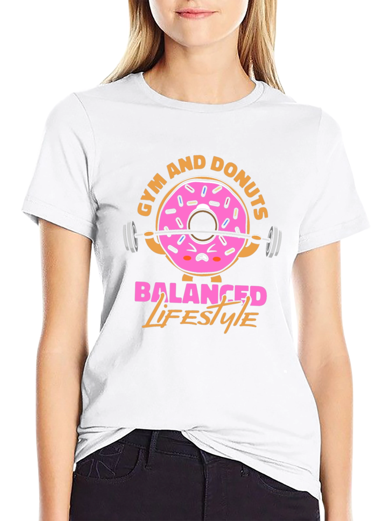 Gym and Donuts Balanced Lifestyle T-Shirt