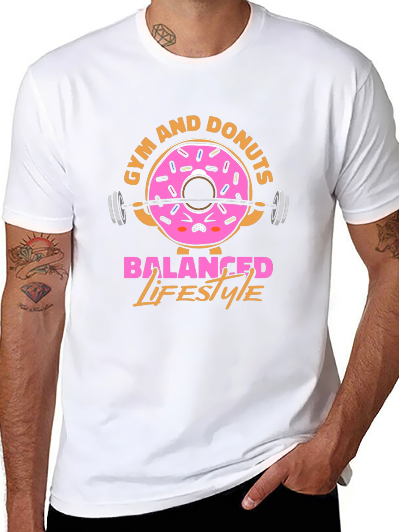 Gym and Donuts Balanced Lifestyle T-Shirt