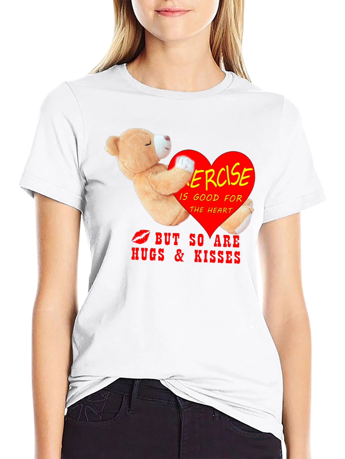 Exercise Hugs Kisses Graphic Tee