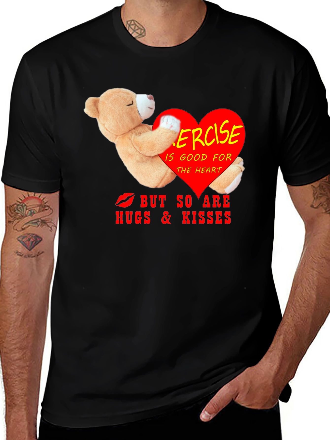 Exercise Hugs Kisses Graphic Tee