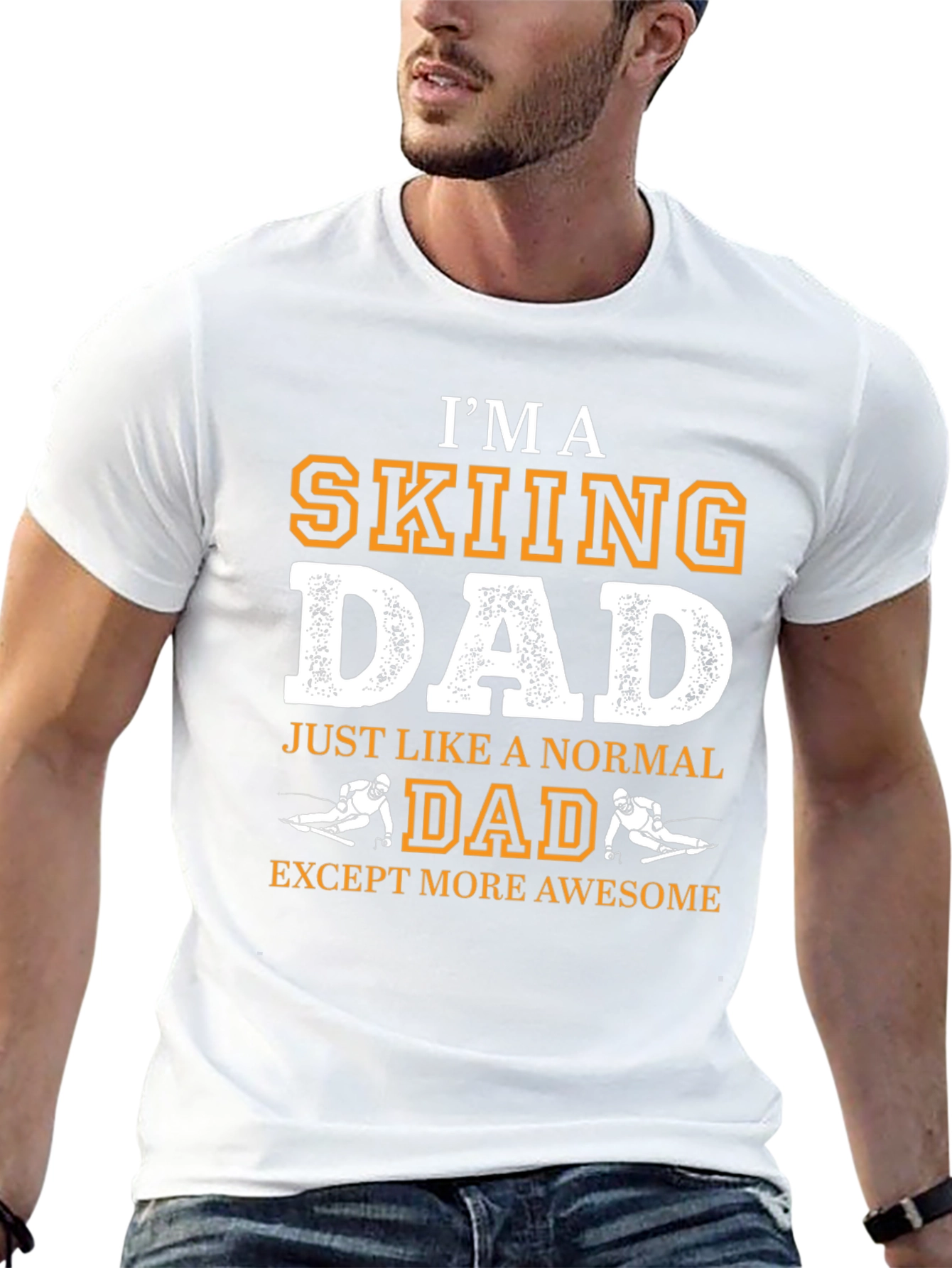 Skiing Dad Graphic T-Shirt - Awesome Dad Gift