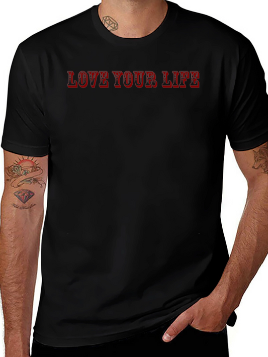 Love Your Life Graphic Tee - Mens Black T-Shirt