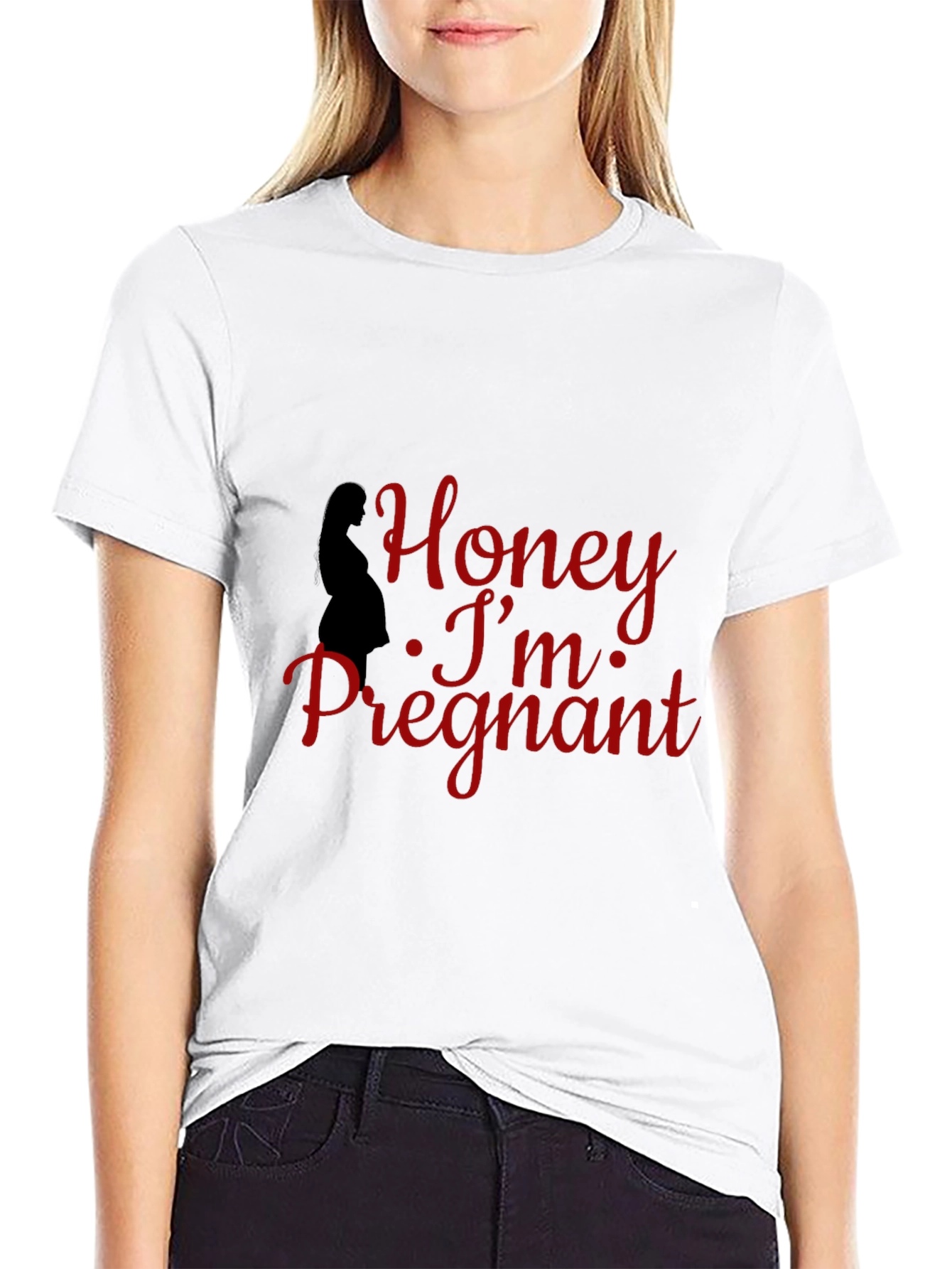 Honey Im Pregnant T-Shirt Pregnancy Reveal Tee