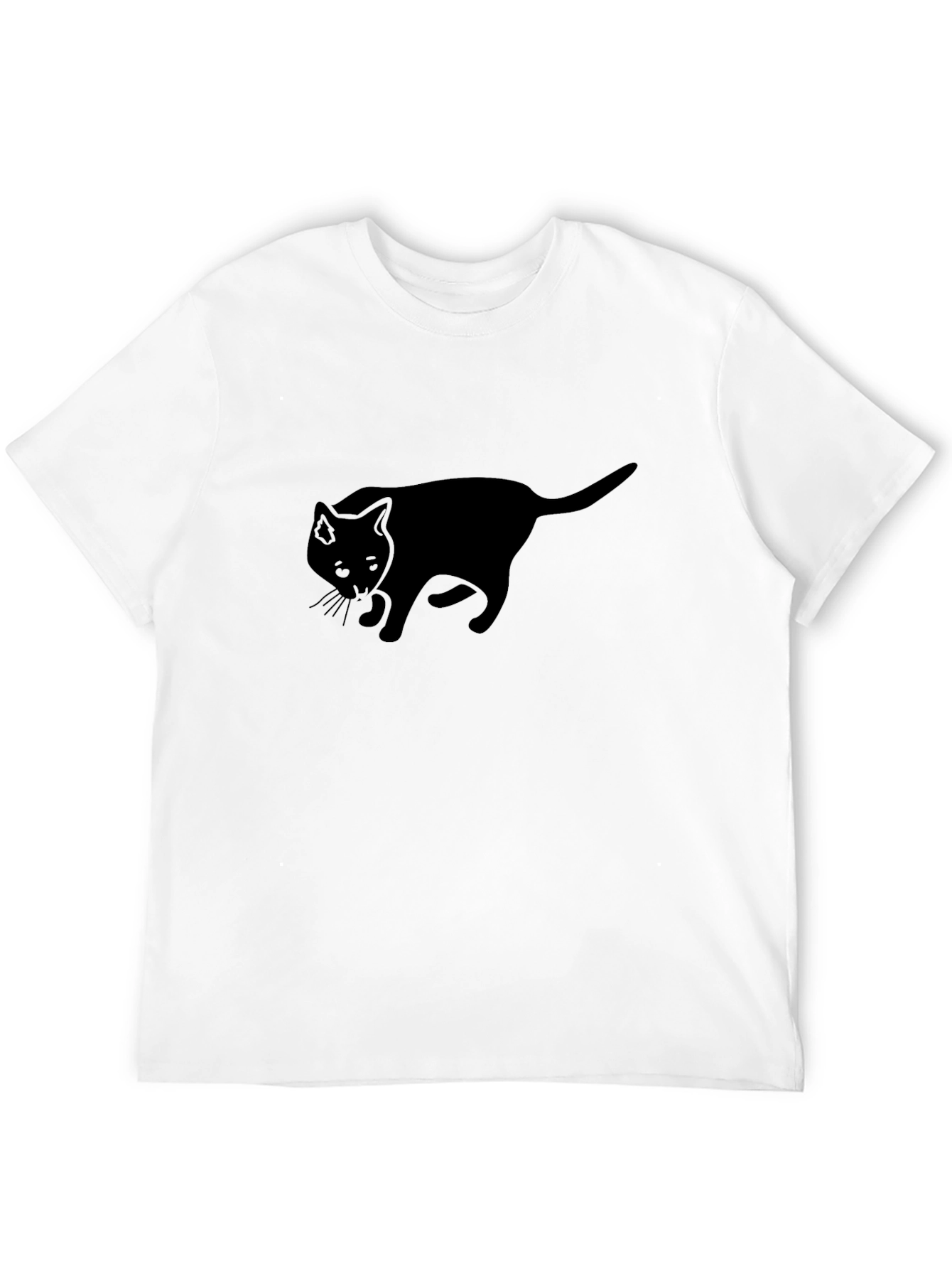 Black Cat Silhouette T-Shirt - Classic Comfort
