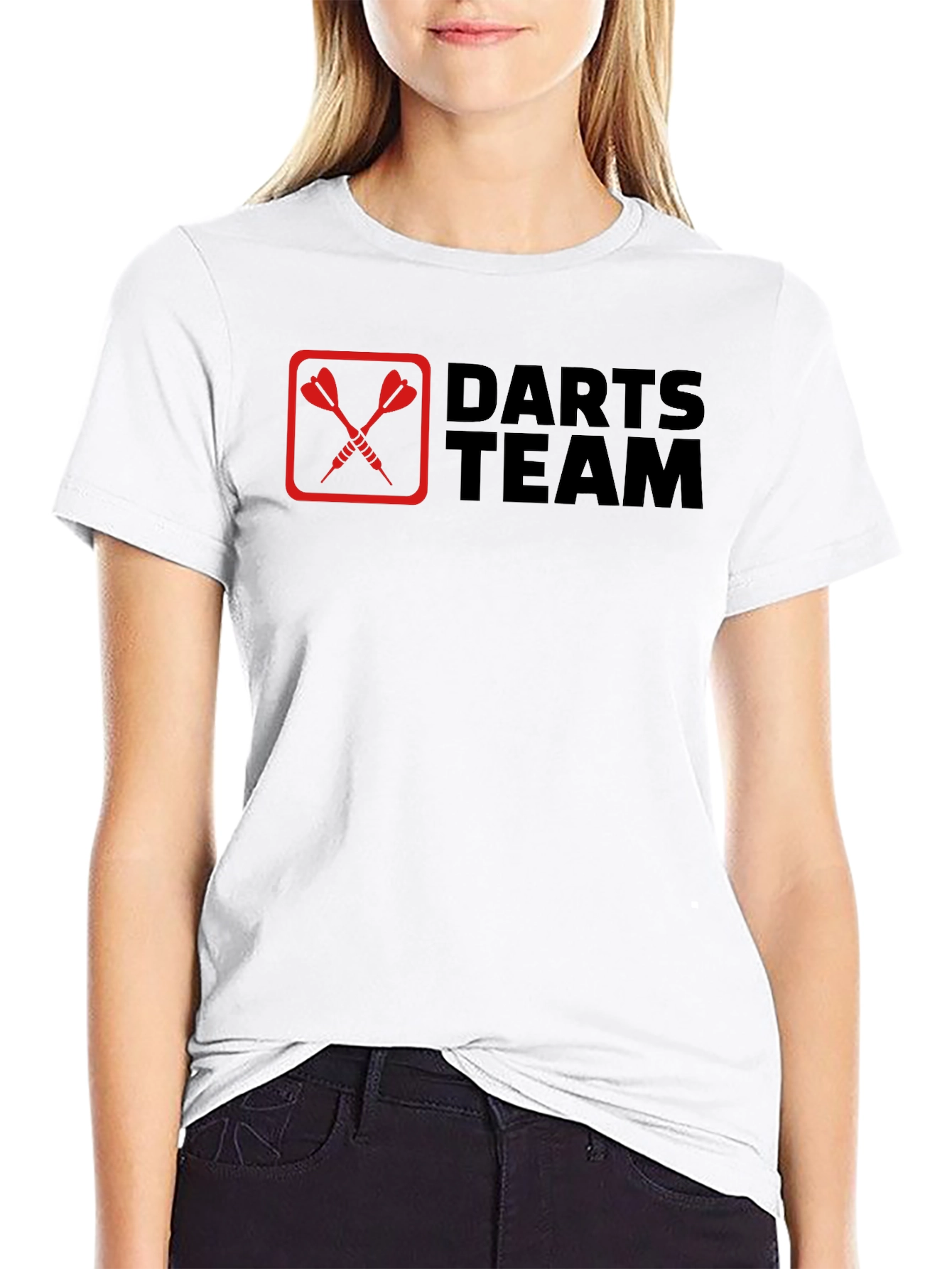 Darts Team Graphic Tee - Black Cotton T-Shirt
