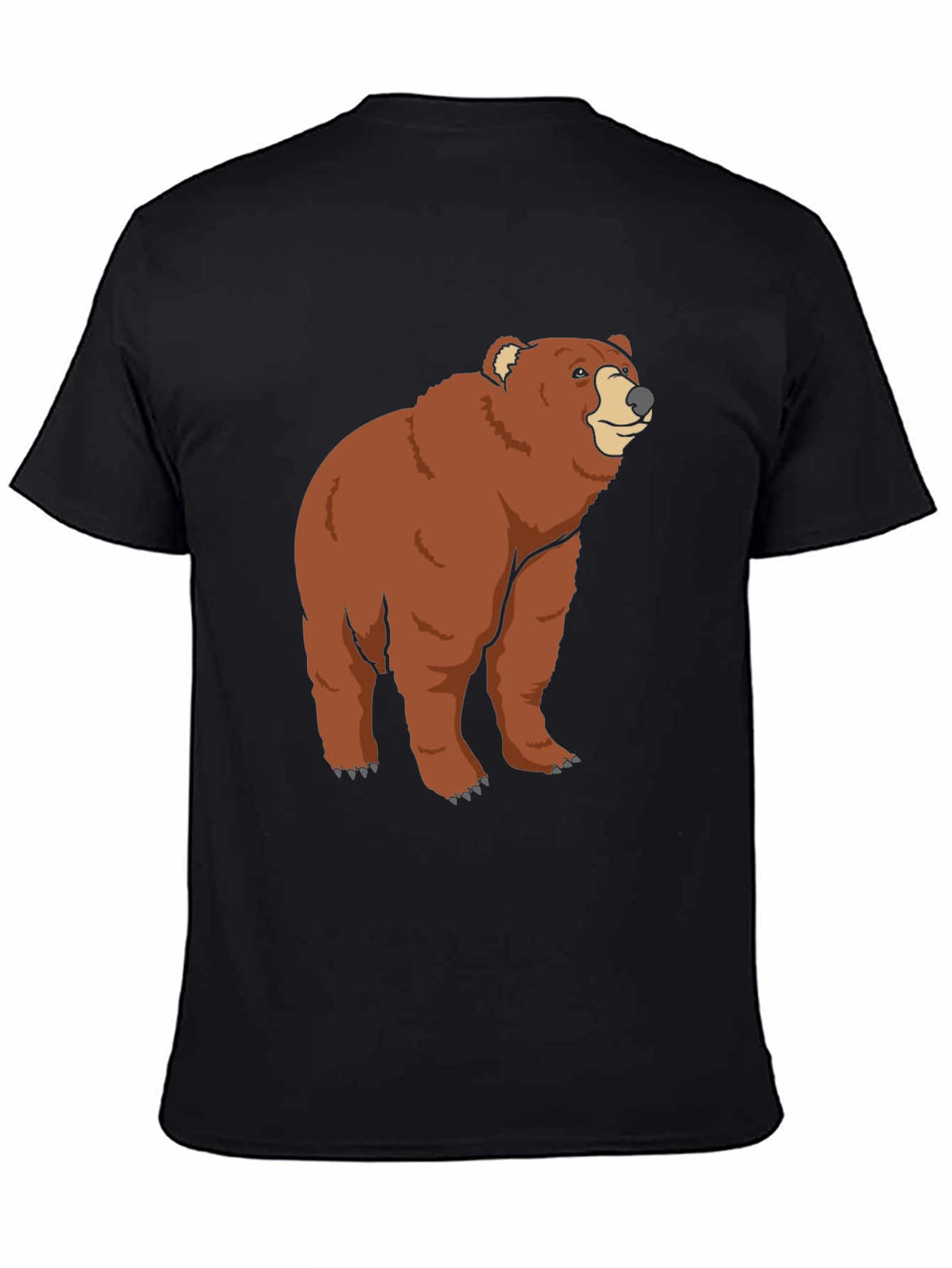 Bear Graphic T-Shirt - Black Cotton Tee
