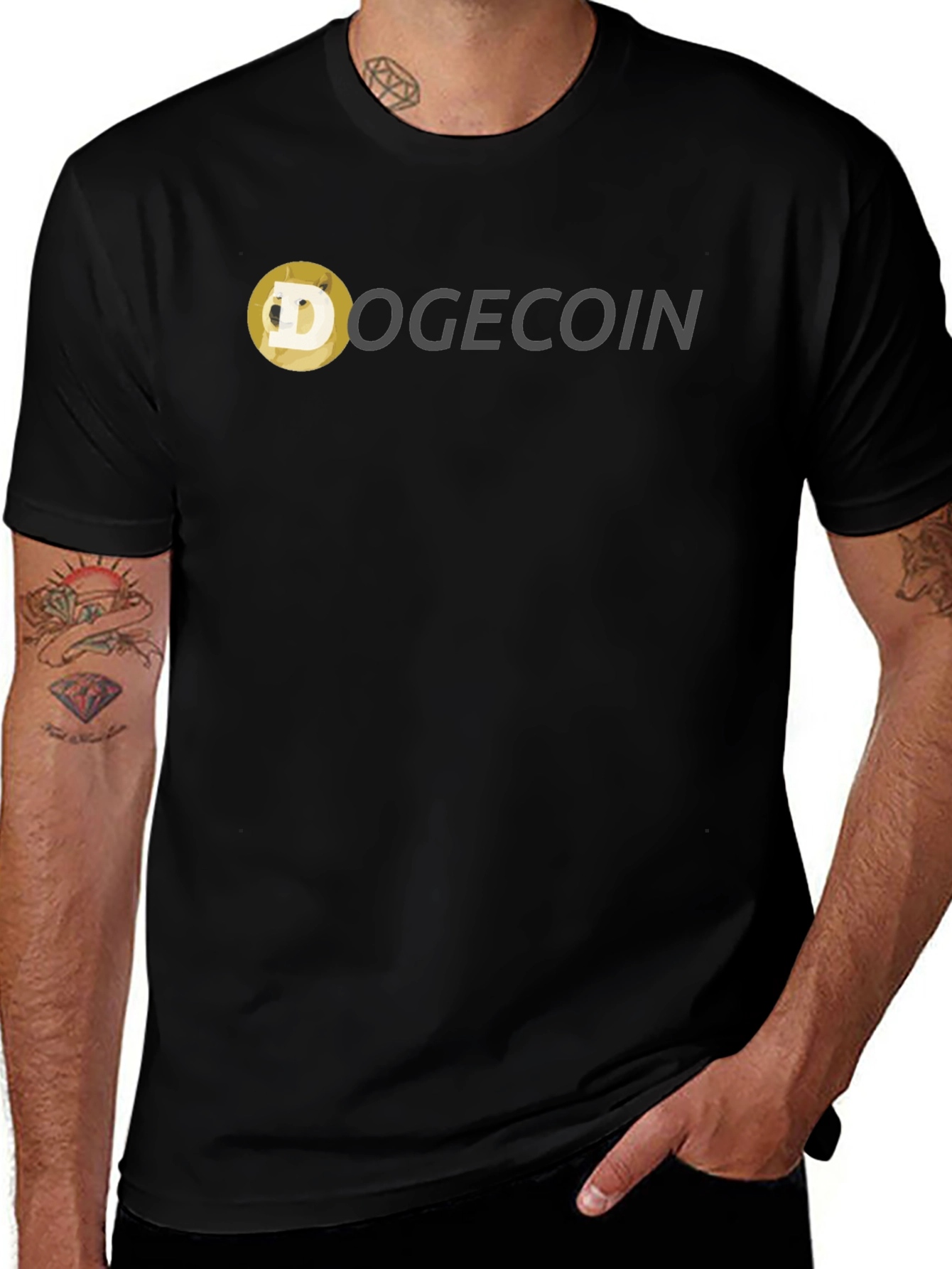 Dogecoin Crypto T-Shirt | Black Tee