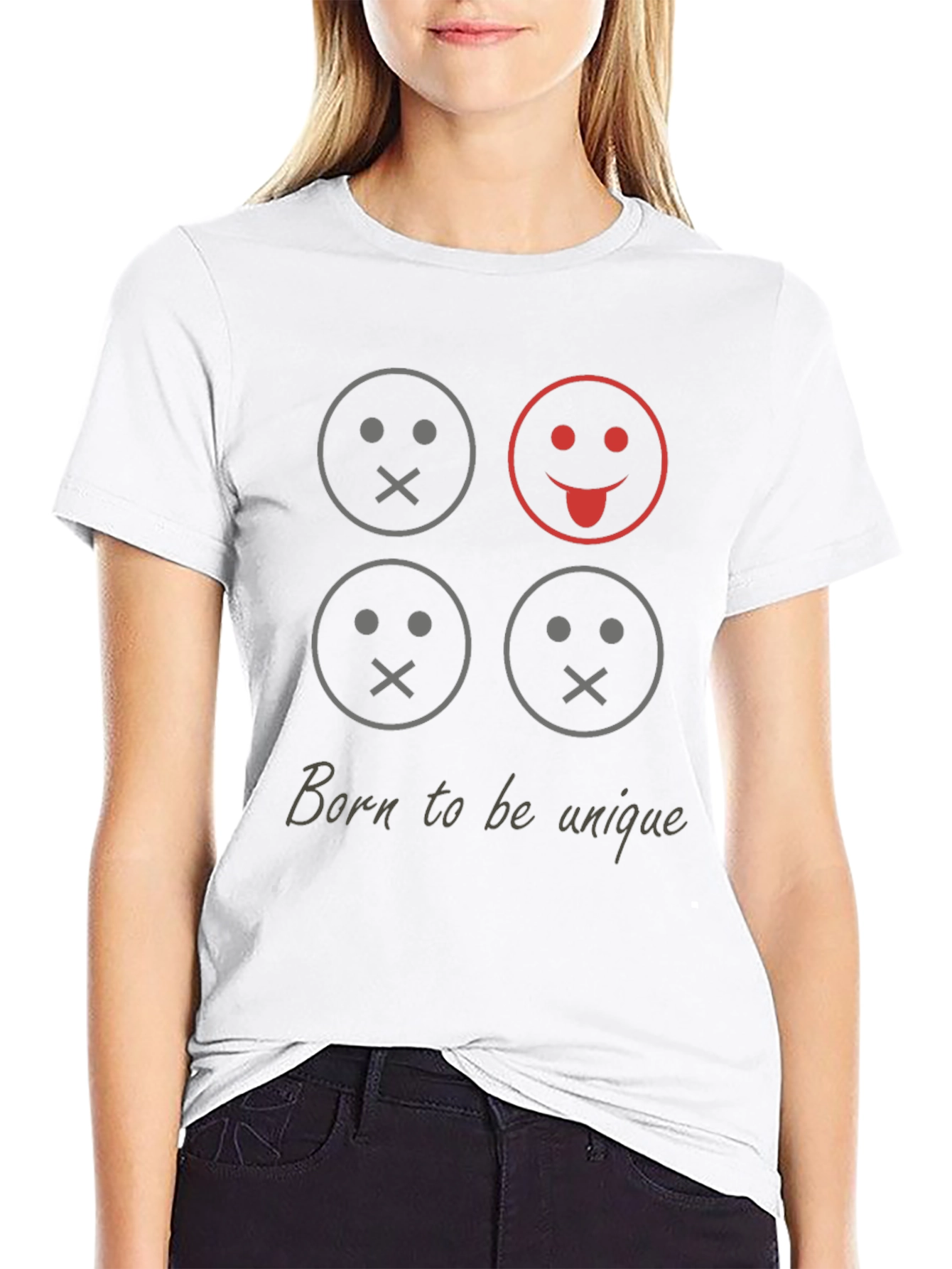 Unique Smiley Face Graphic Tee