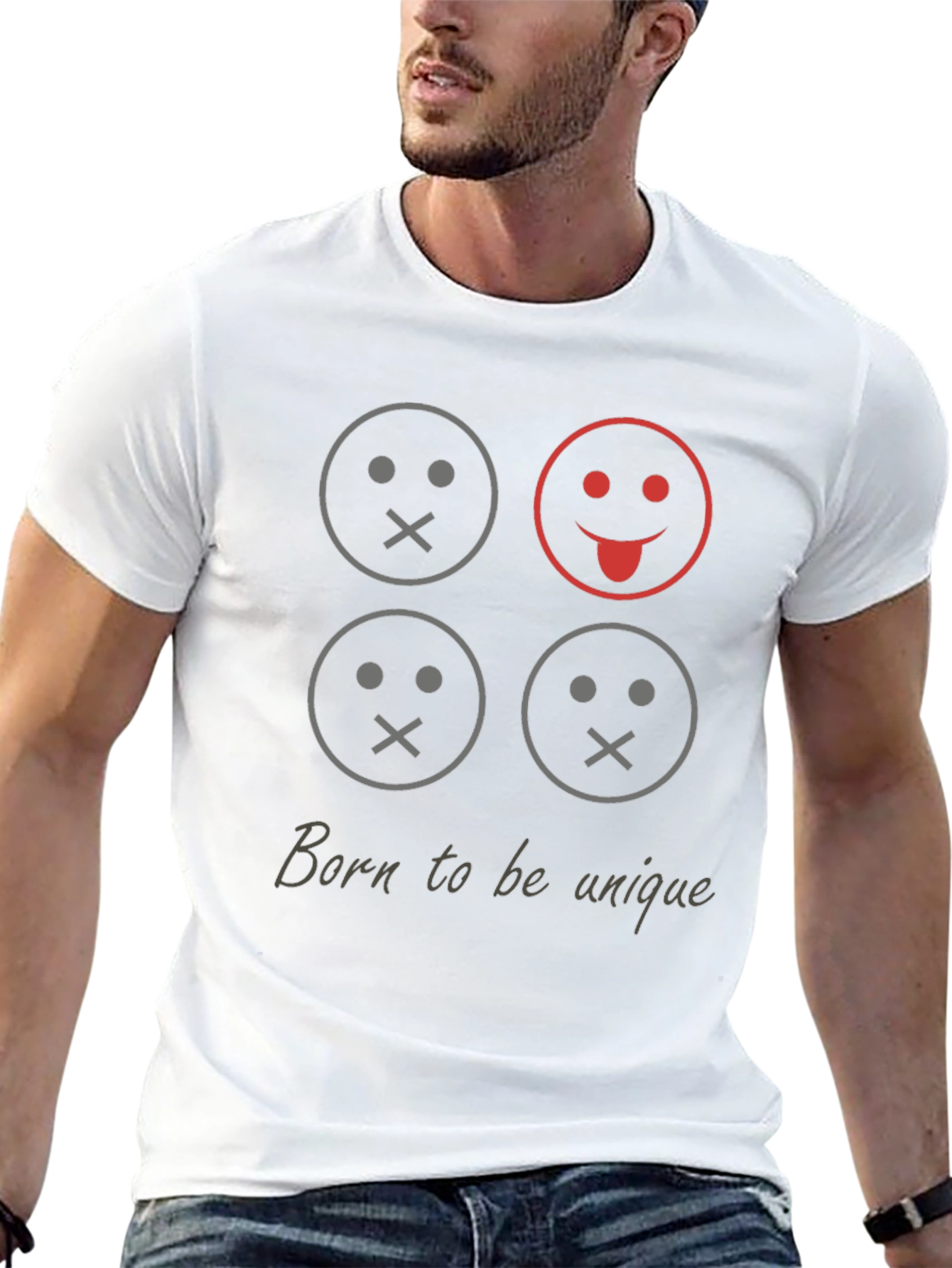 Unique Smiley Face Graphic Tee