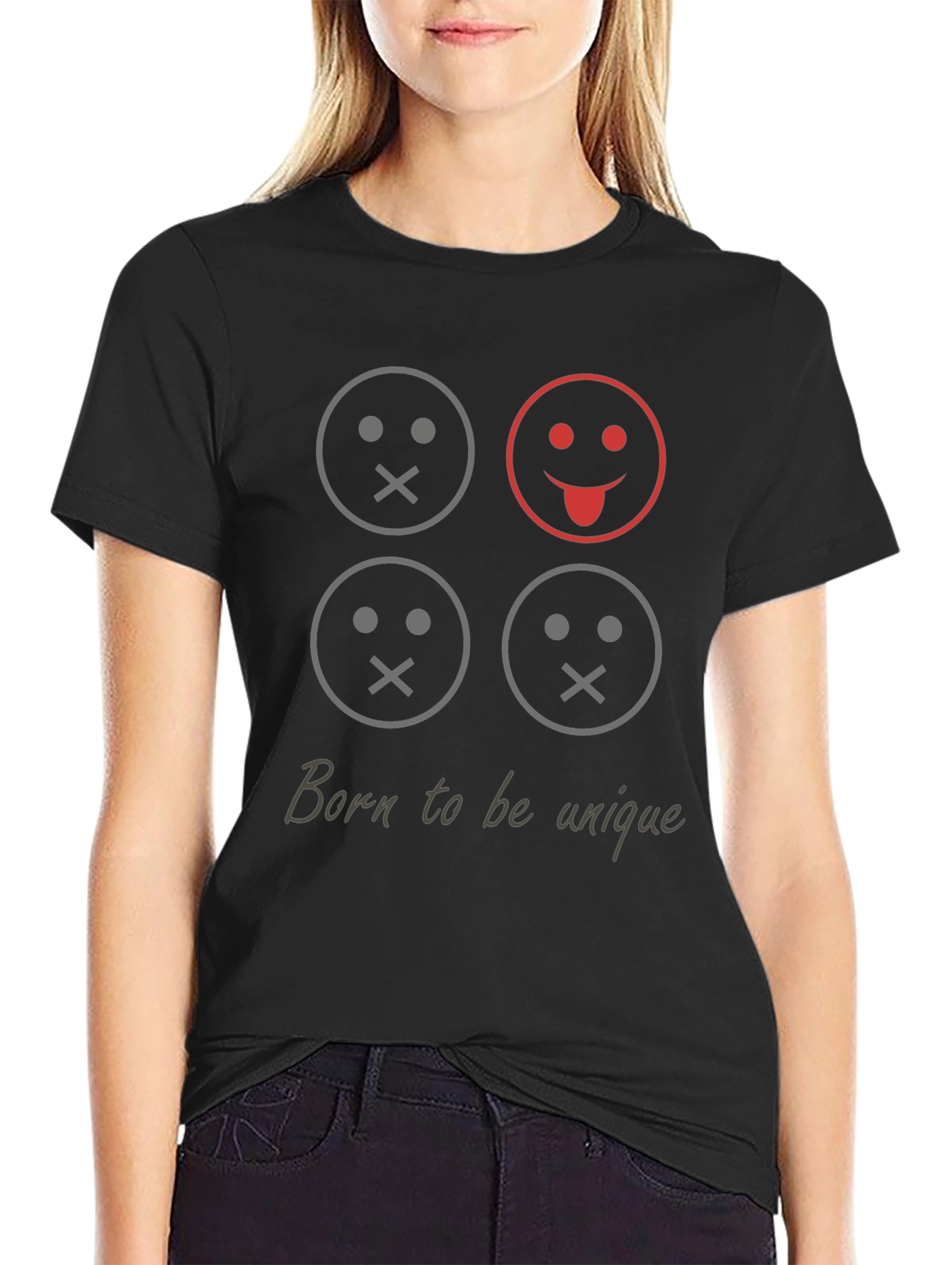 Unique Smiley Face Graphic Tee