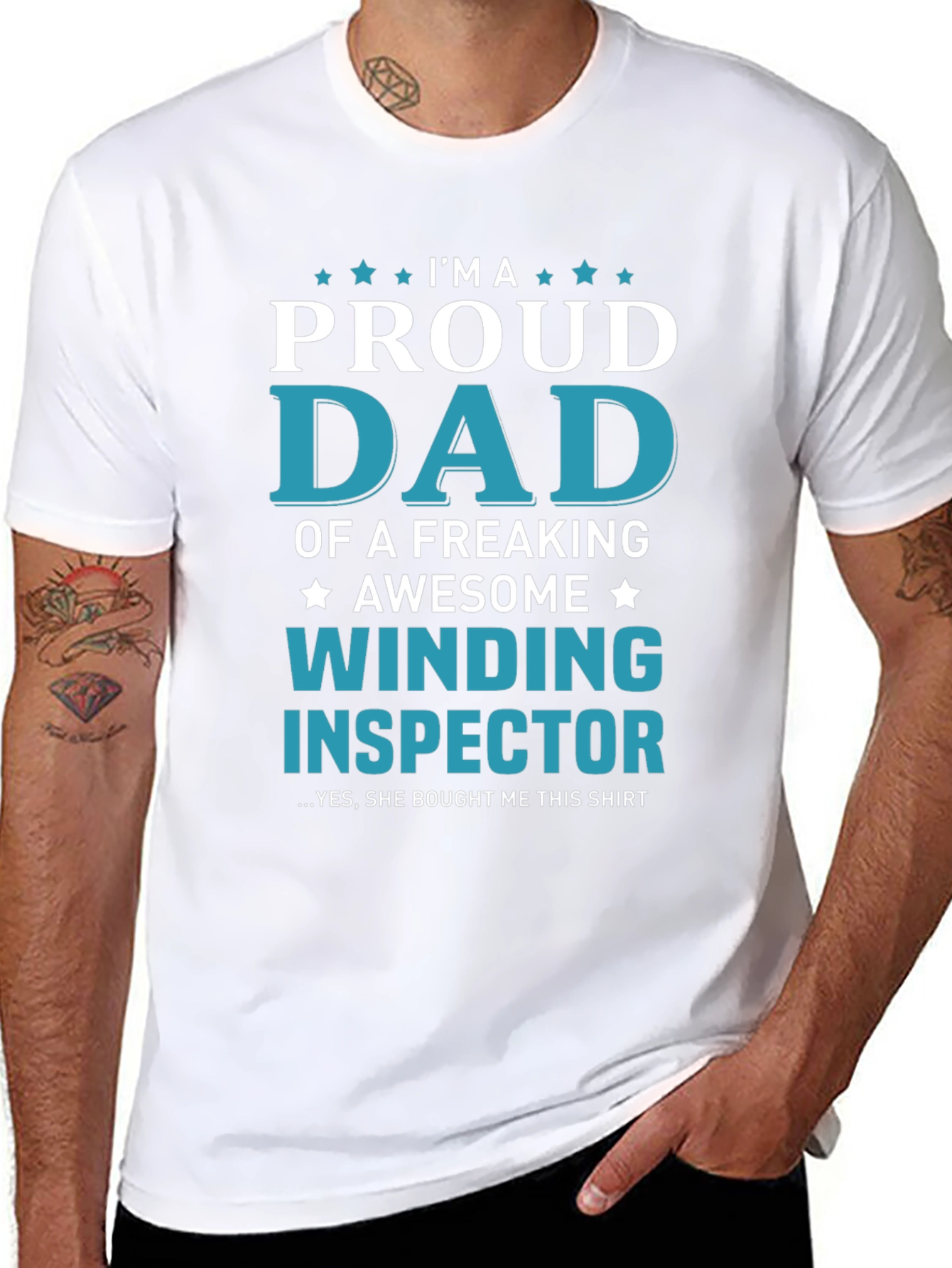 Proud Dad Winding Inspector T-Shirt