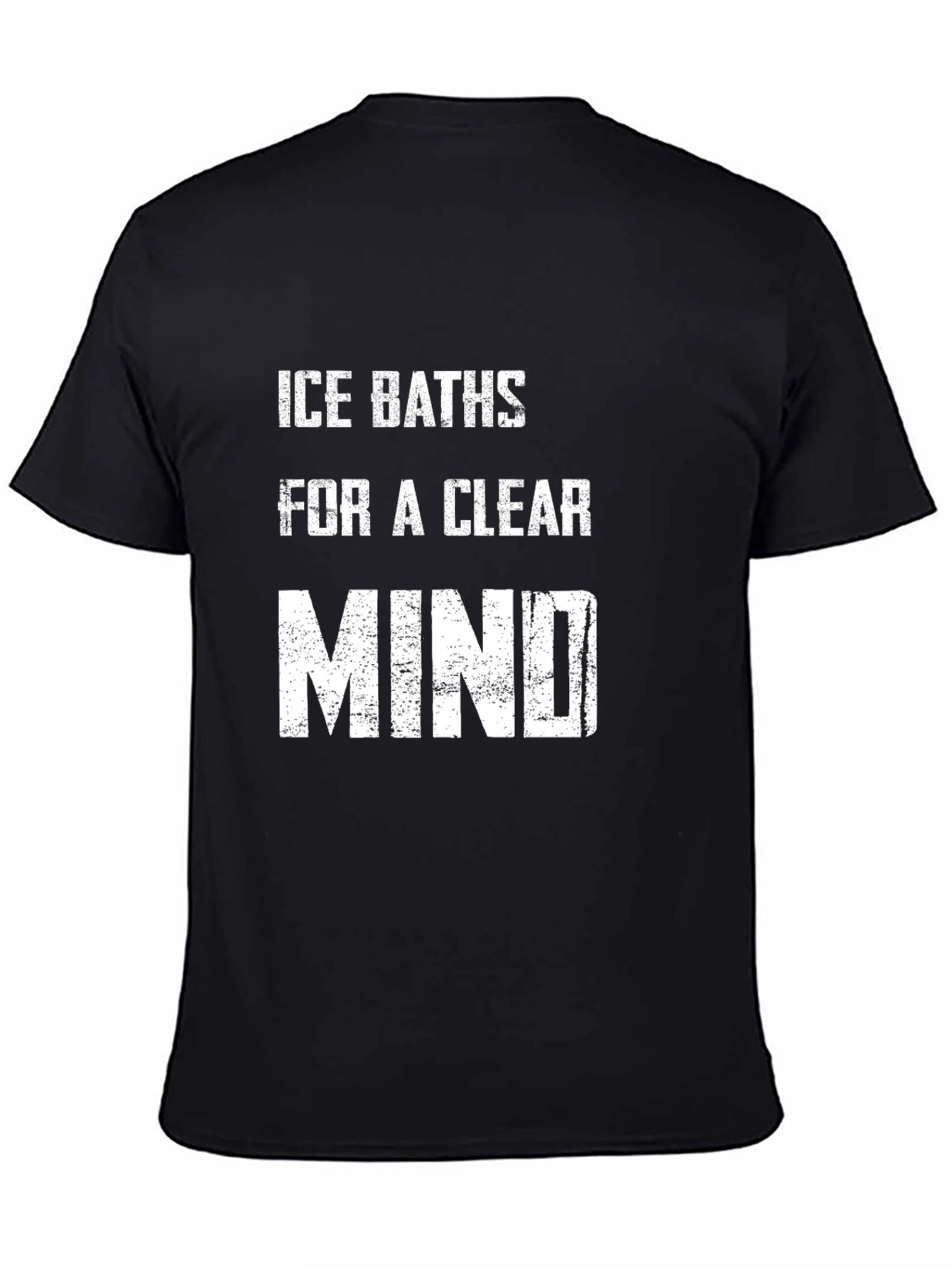Ice Baths Clear Mind T-Shirt - Black Cotton Tee
