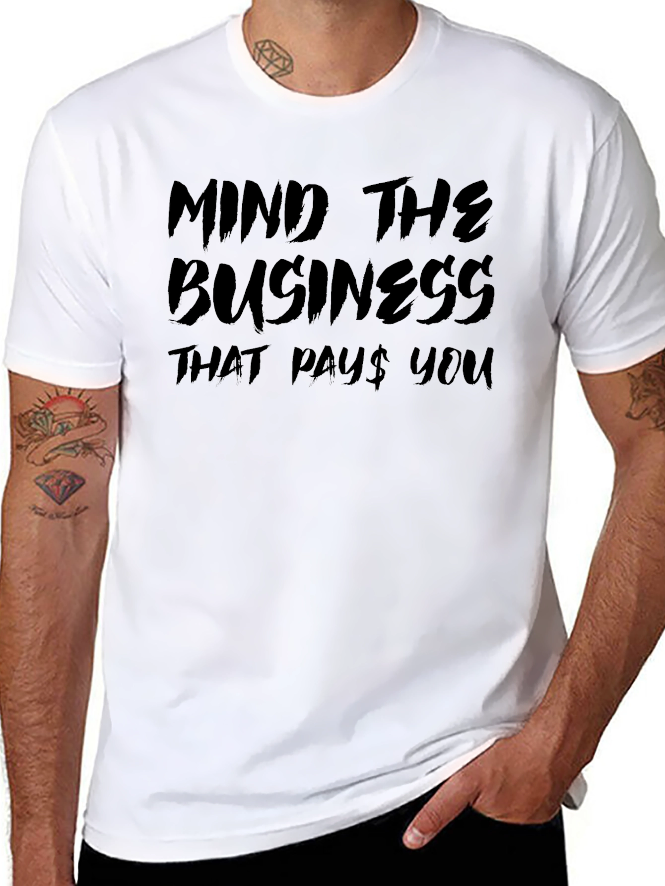 Mind the Business Black Graphic Tee
