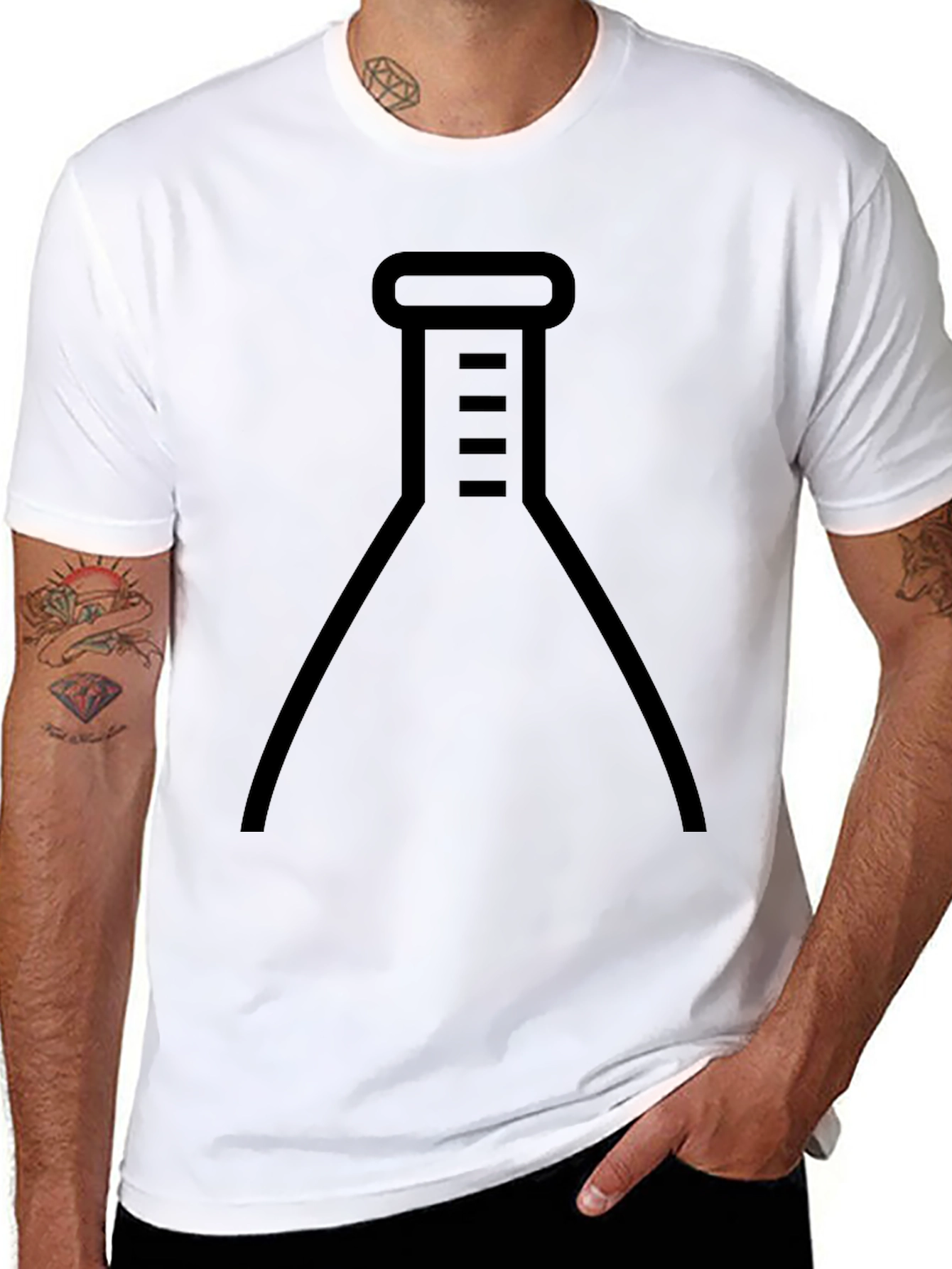 Science Beaker Black T-Shirt