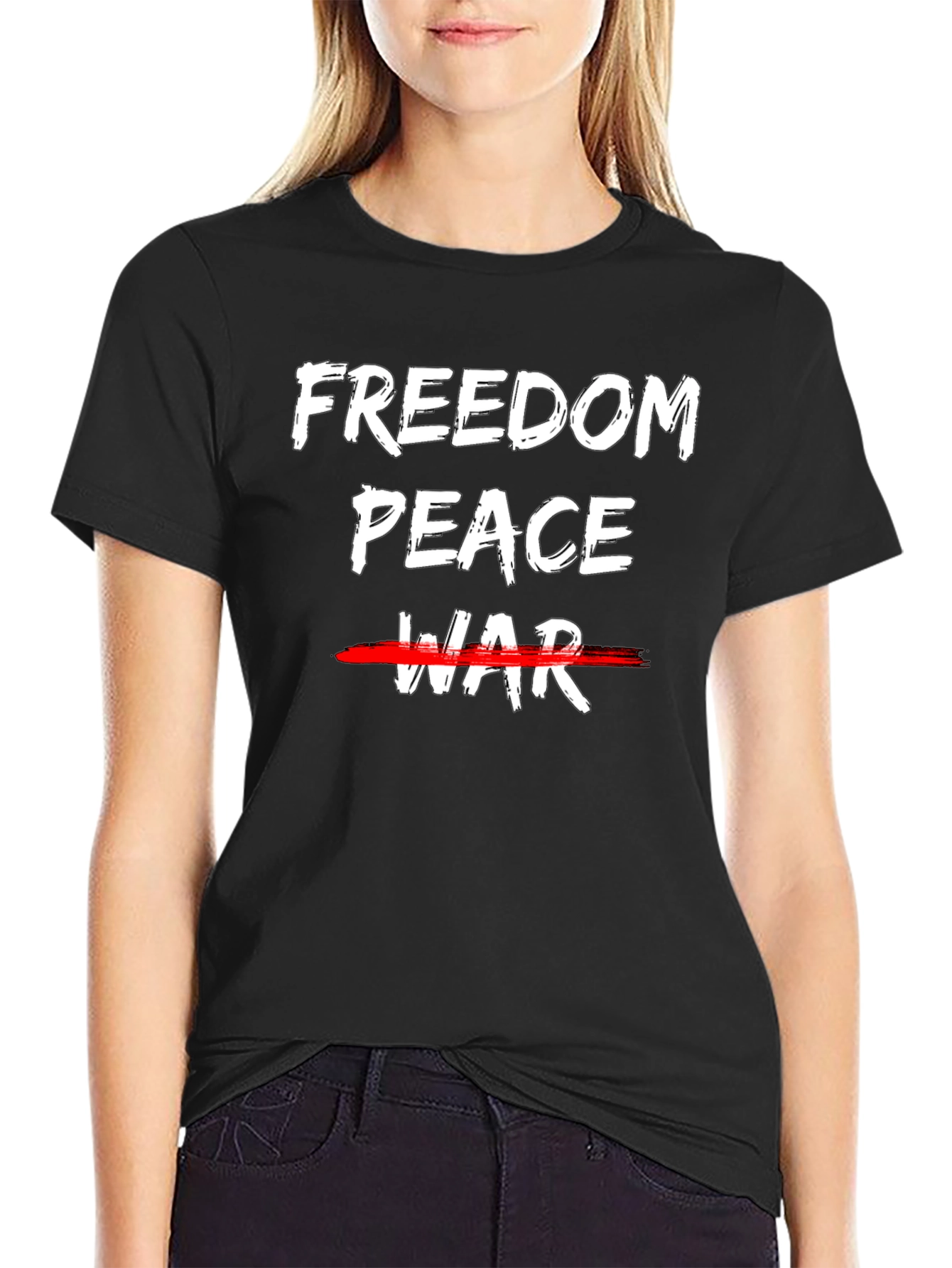 Freedom Peace Tee - Anti-War Graphic T-Shirt