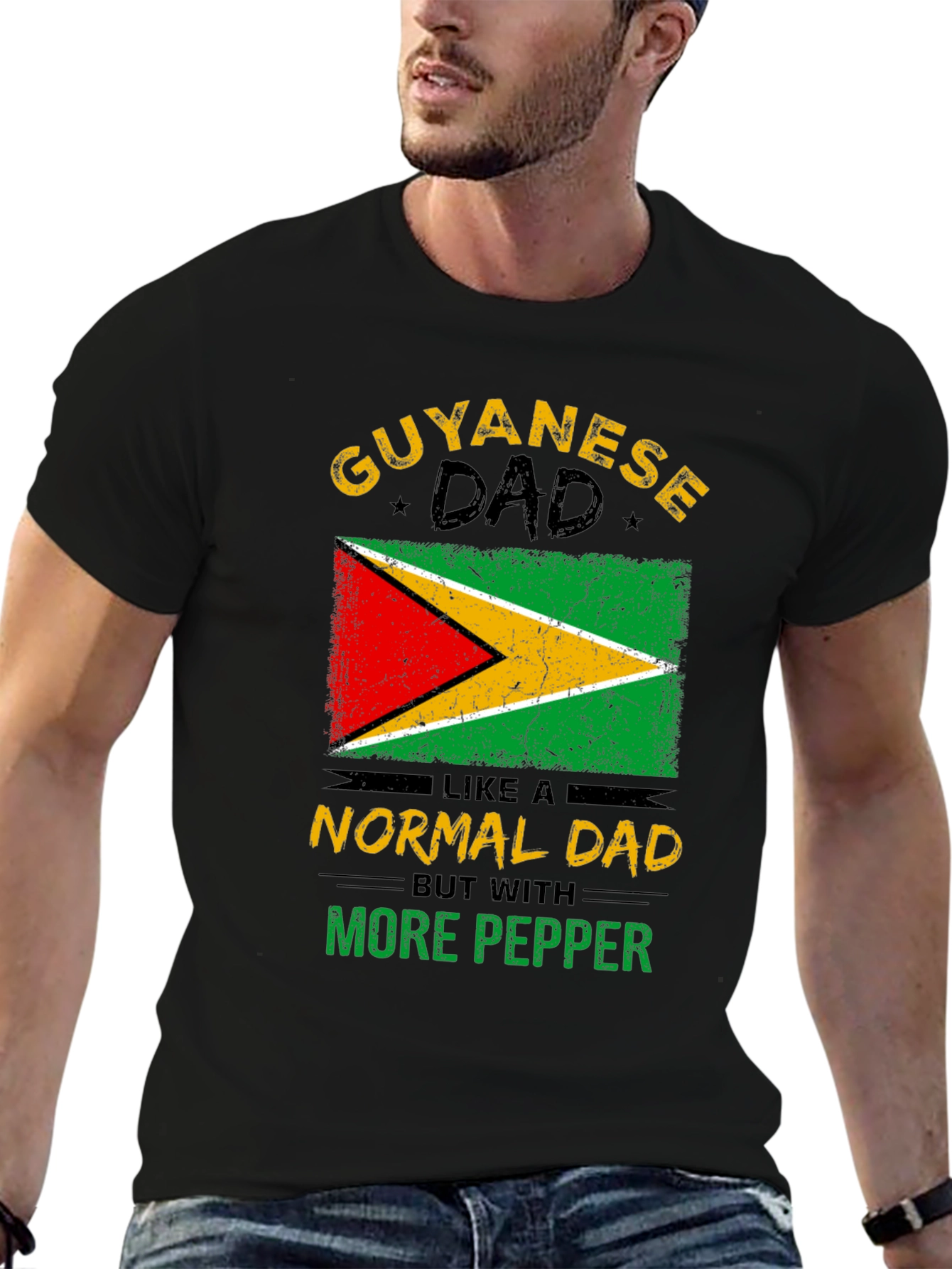 Guyanese Dad T-Shirt - More Pepper