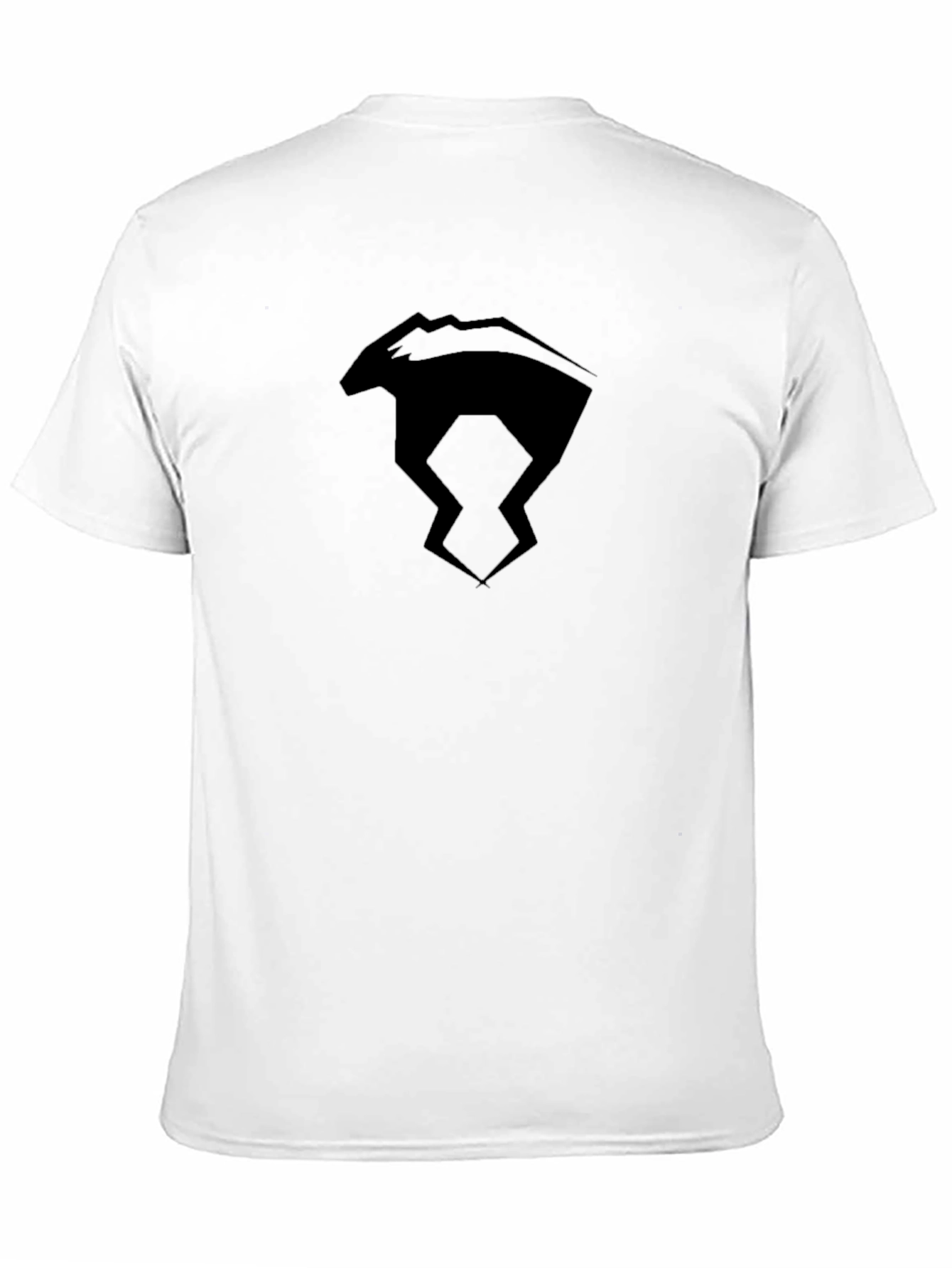 Black T-Shirt with Abstract Bear Graphic