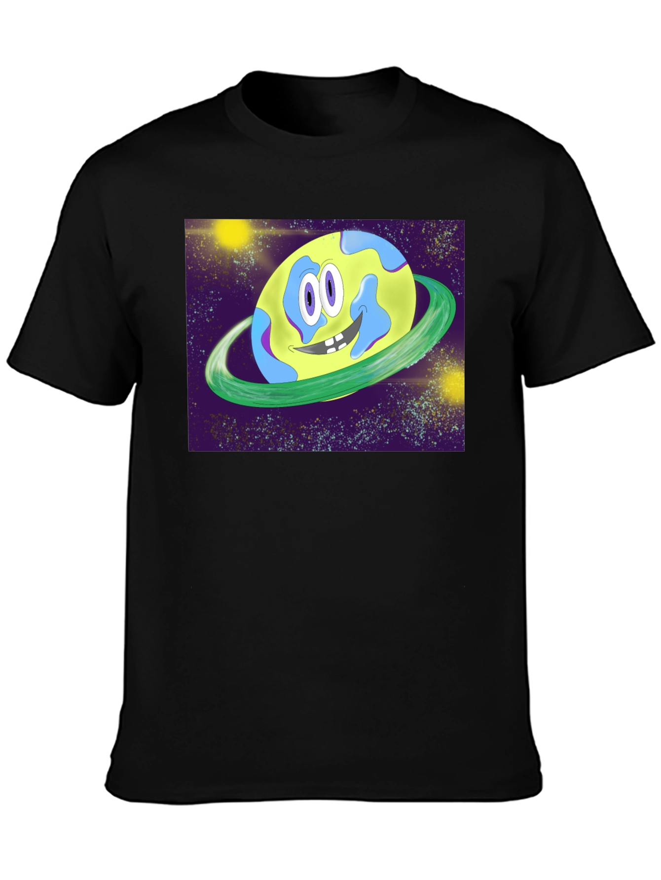 Cartoon Planet Graphic T-Shirt
