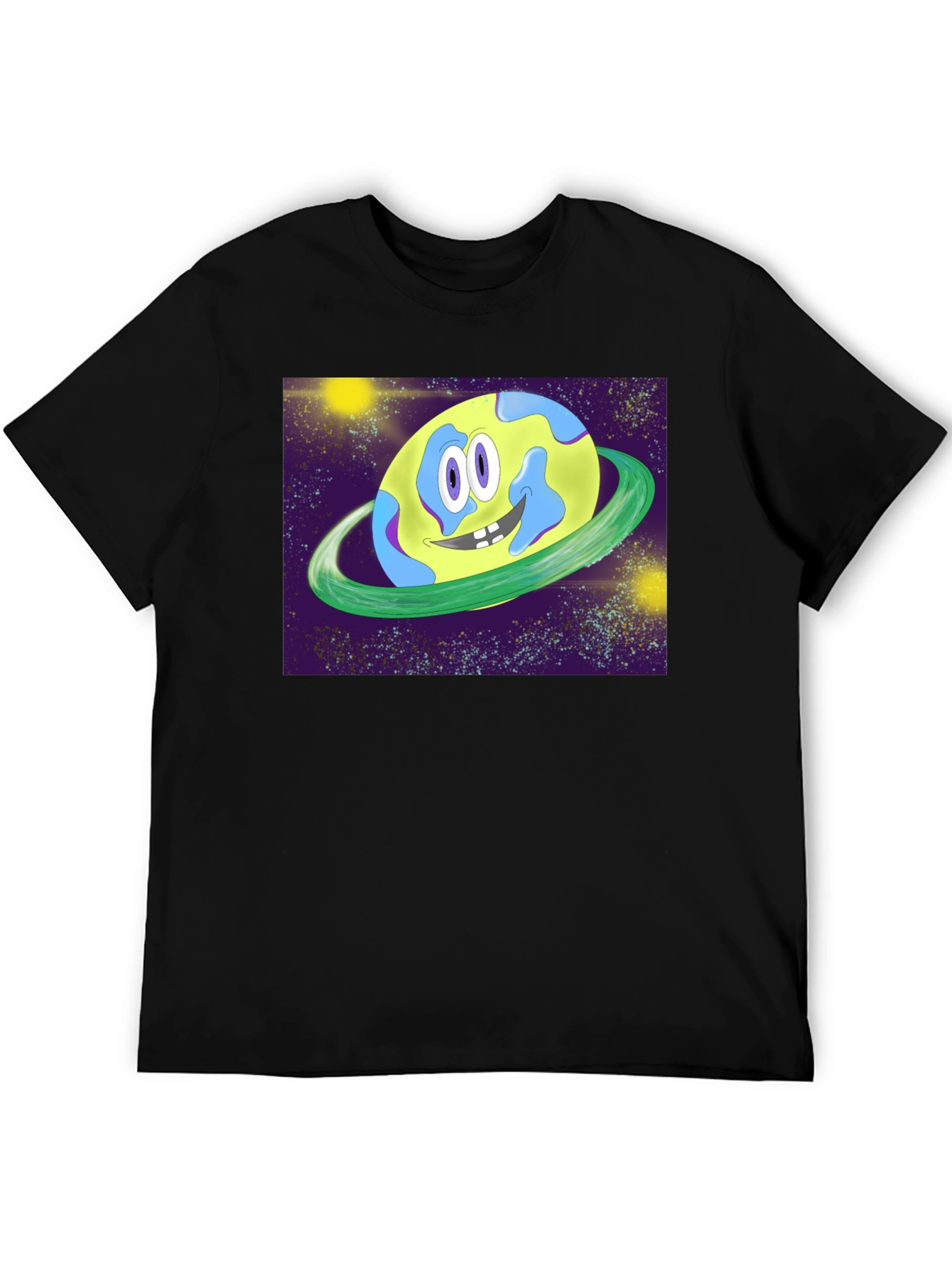 Cartoon Planet Graphic T-Shirt