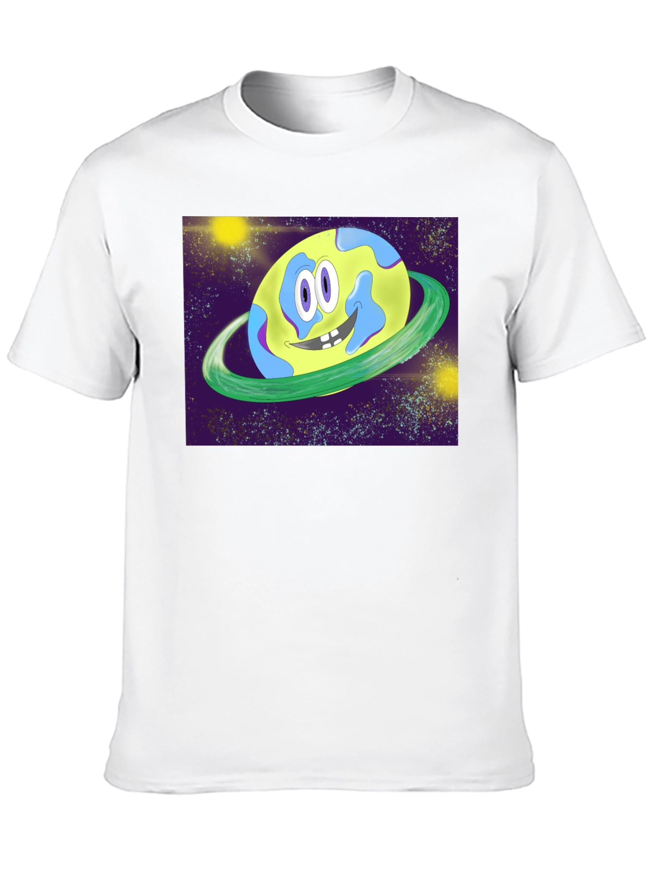 Cartoon Planet Graphic T-Shirt