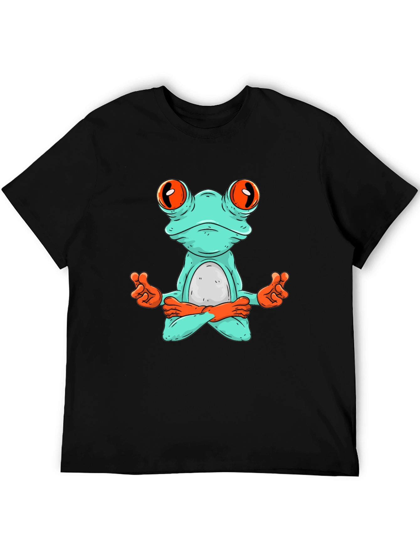 Meditating Frog Graphic Tee - Zen Style