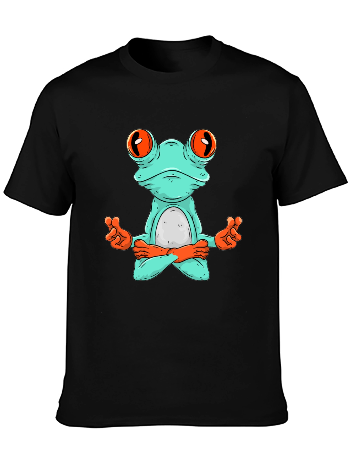 Meditating Frog Graphic Tee - Zen Style