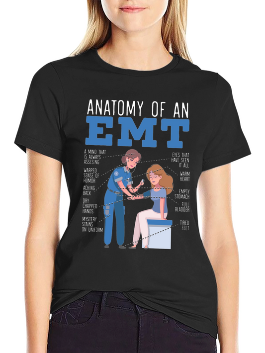 Anatomy of an EMT T-Shirt Funny Emergency Medical Tech Tee