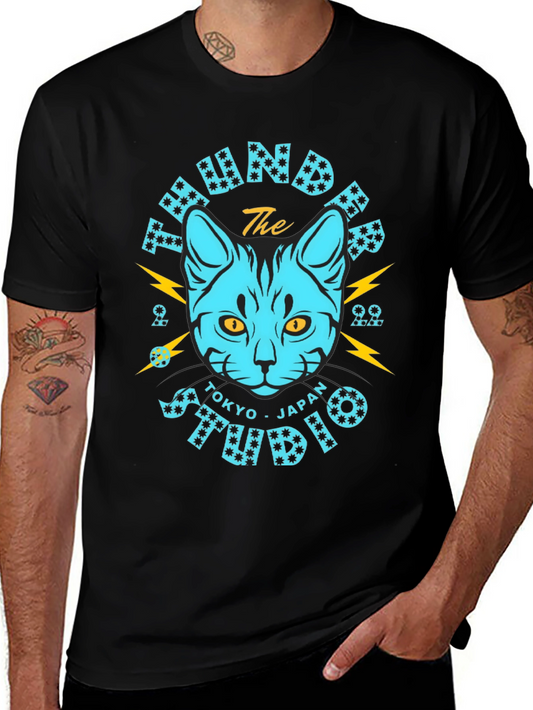 Thunder Studio Tokyo Japan Black Cat T-Shirt