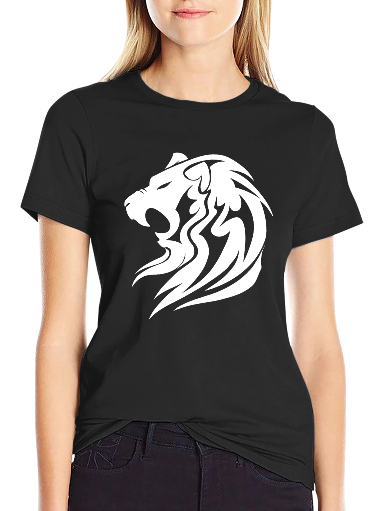 Lion Graphic Black T-Shirt