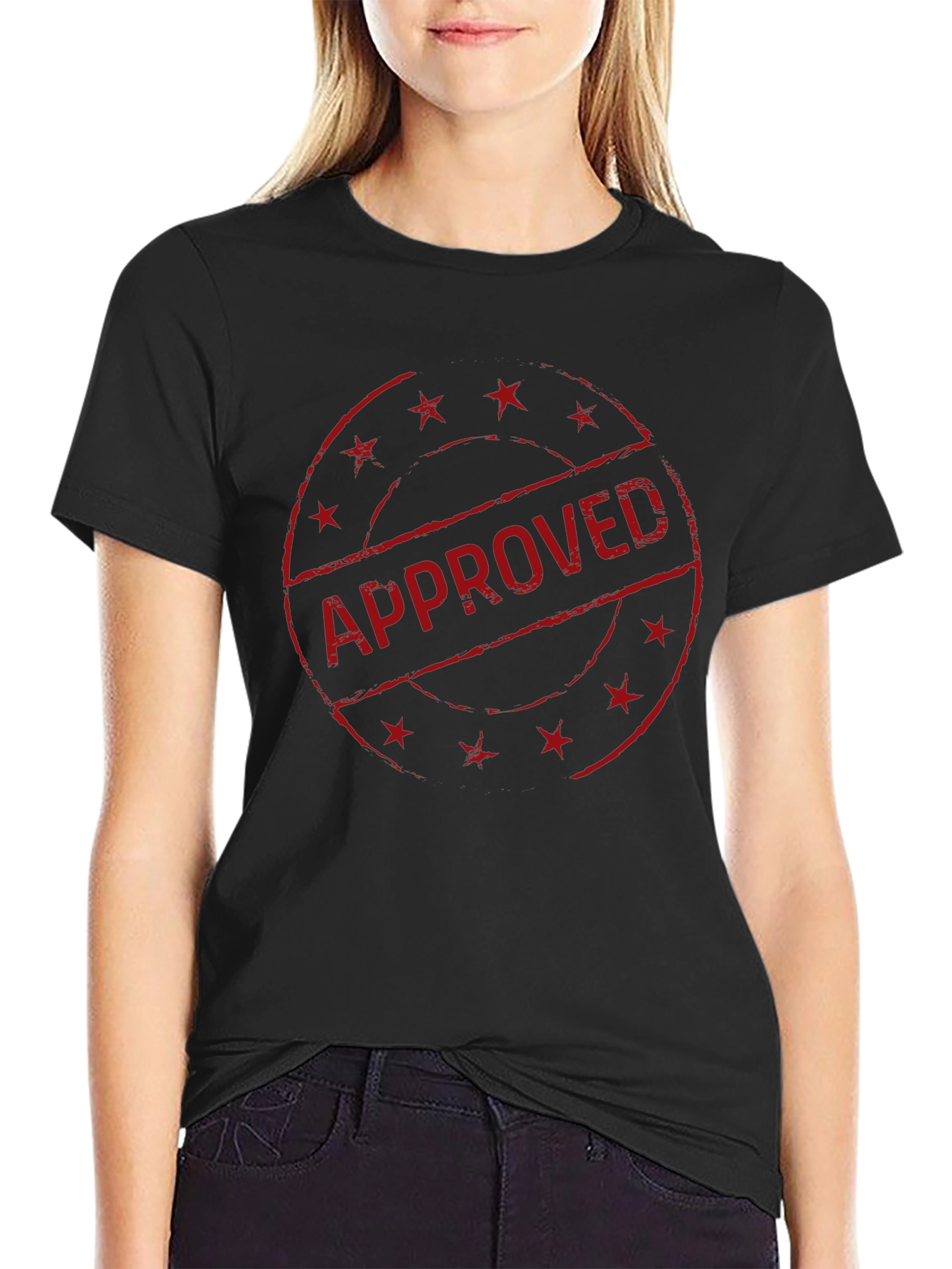 Approved Graphic T-Shirt - Black Cotton Tee