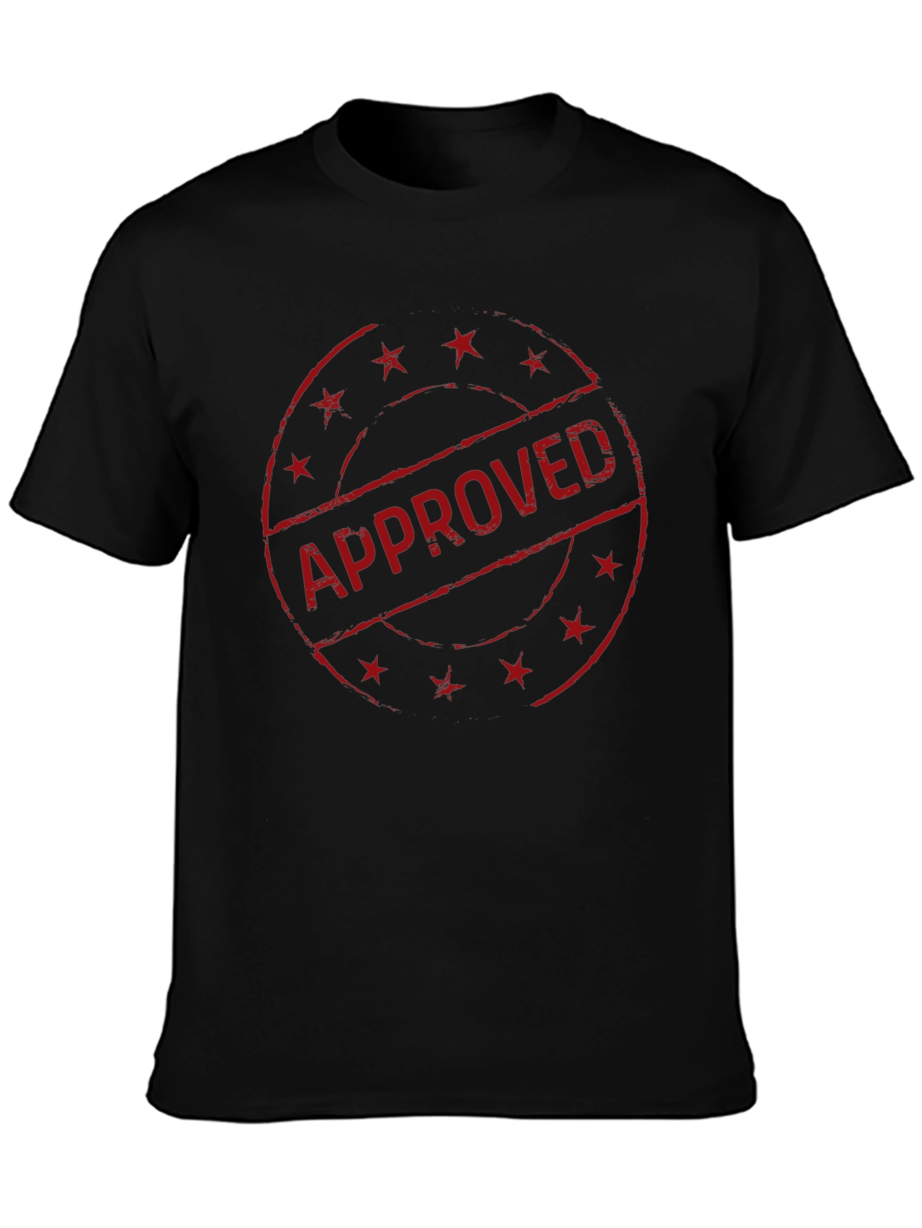 Approved Graphic T-Shirt - Black Cotton Tee