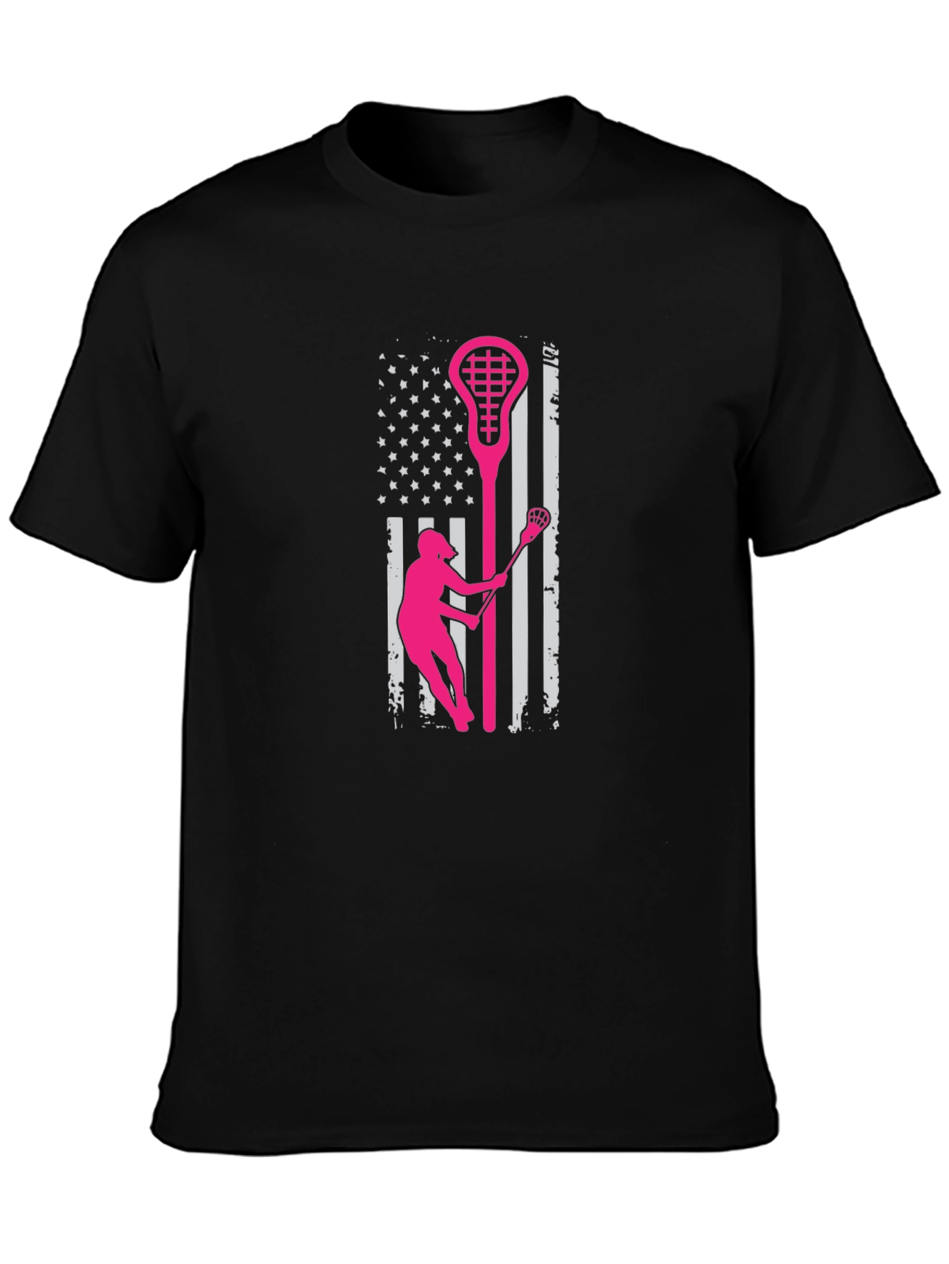 Lacrosse USA Flag T-Shirt - Patriotic Sportswear