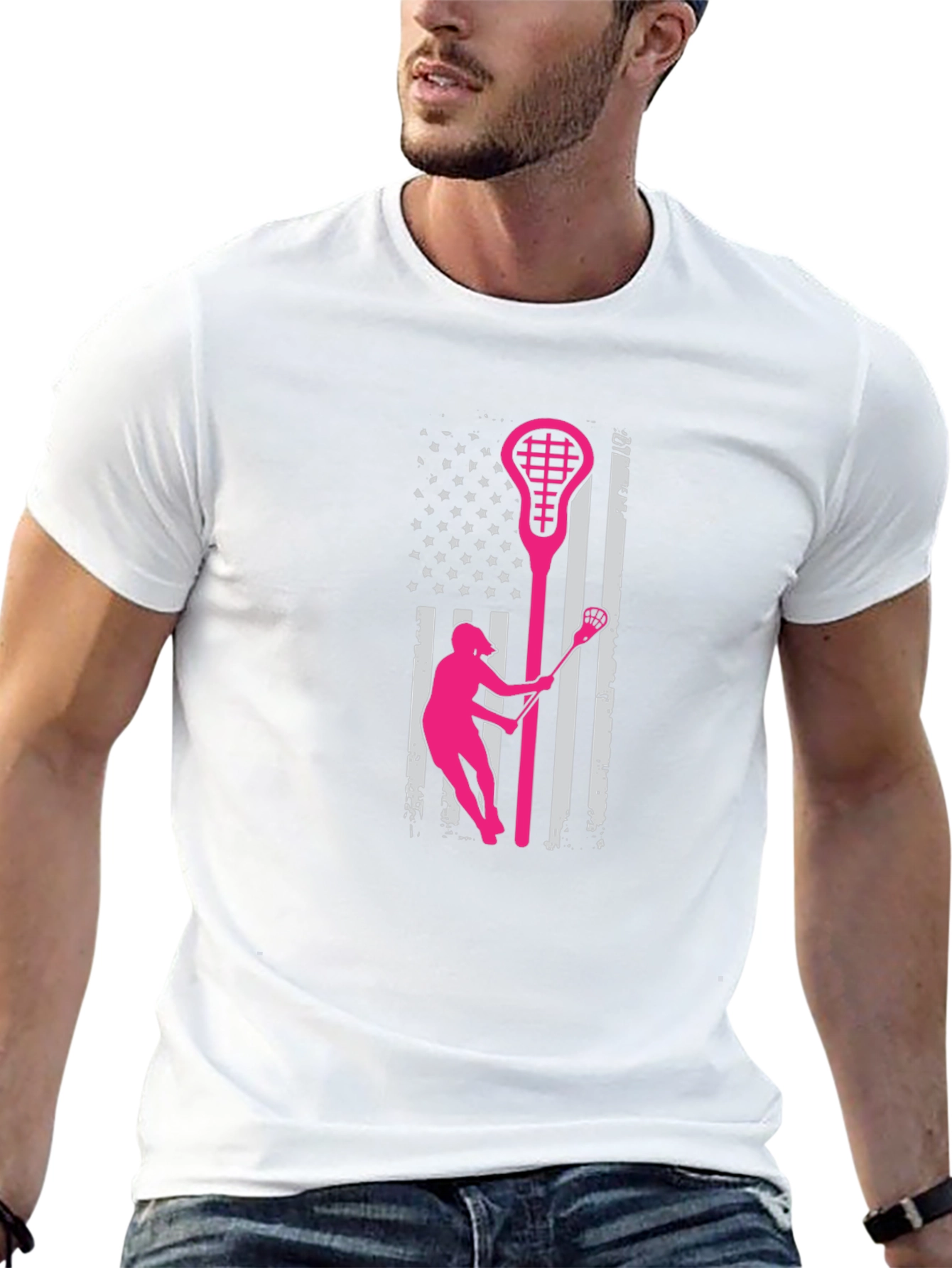 Lacrosse USA Flag T-Shirt - Patriotic Sportswear