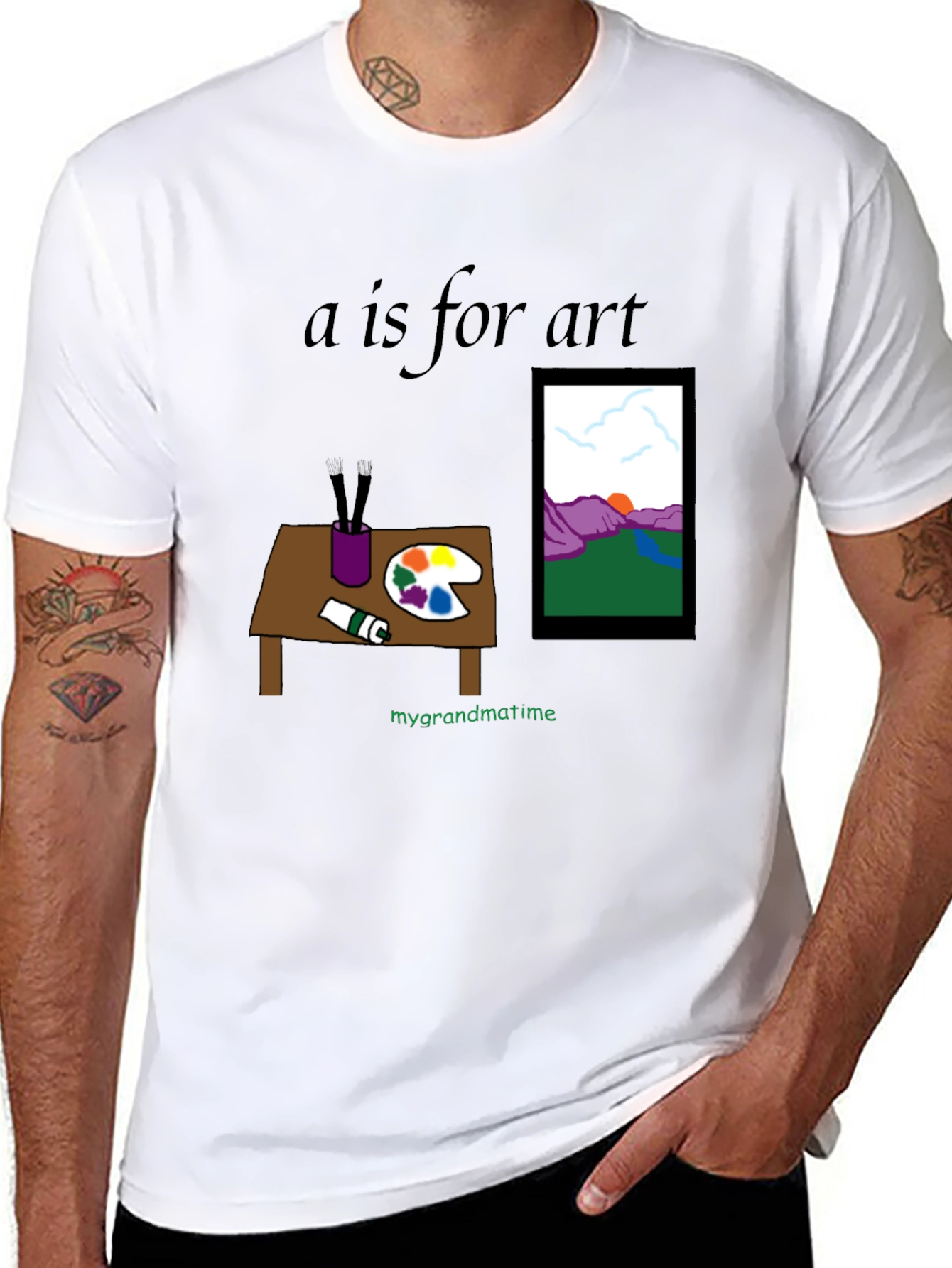 A is for Art T-Shirt - Painter Theme